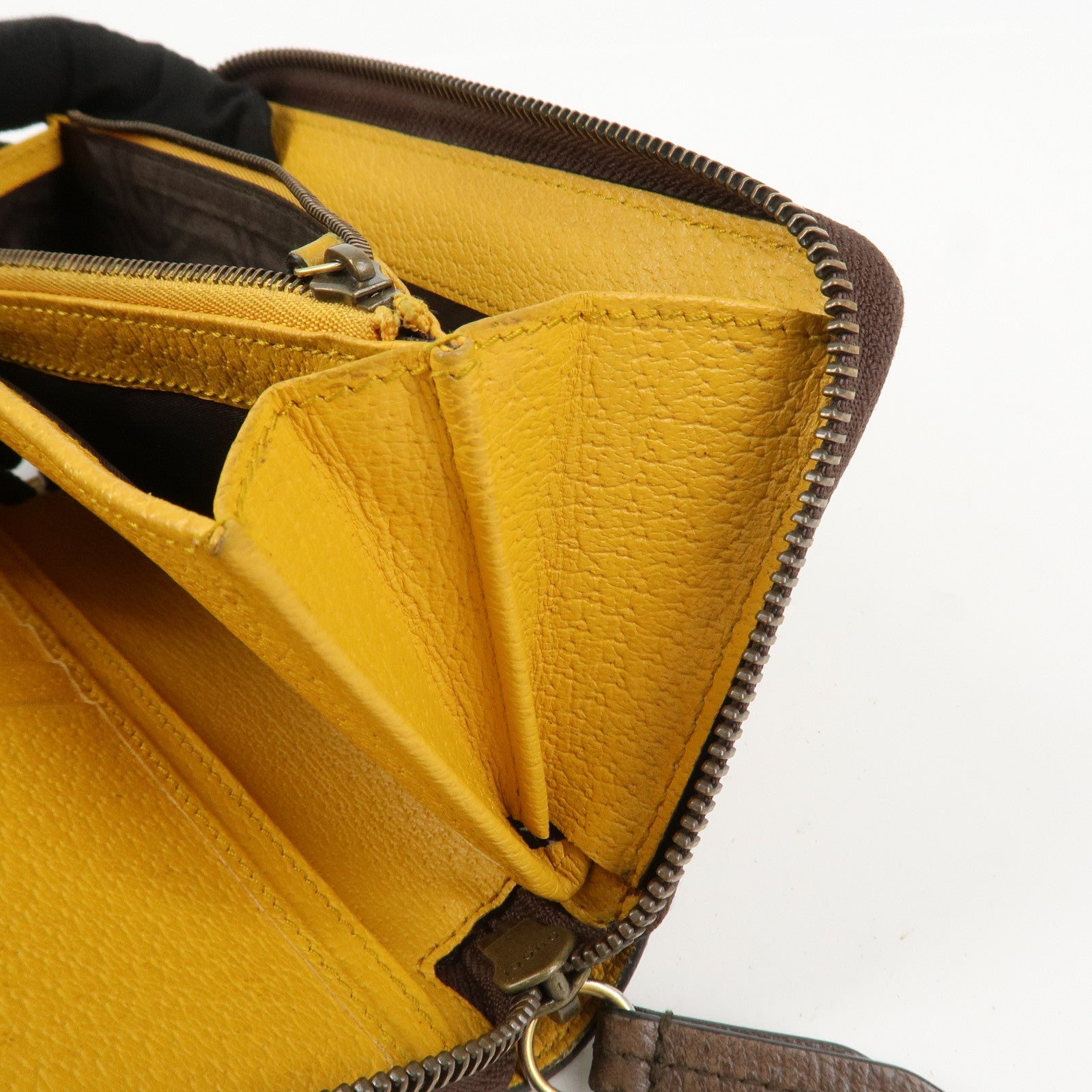 GUCCI Neo Vintage GG Supreme Round Zippy Long Wallet Beige 473953