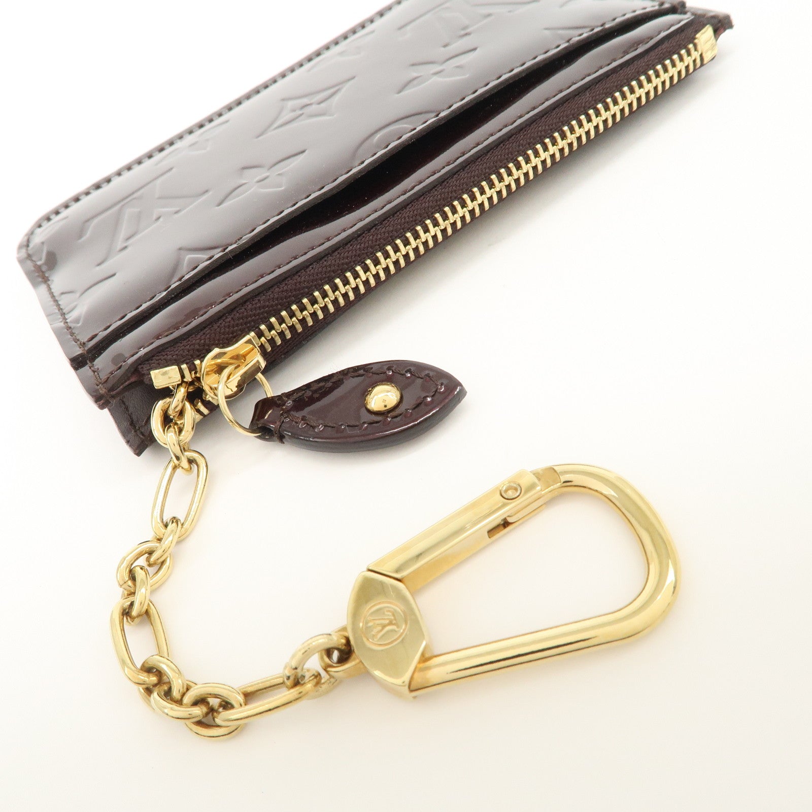 Louis Vuitton Vernis Pochette Cles NM Coin Case Amarante M93557