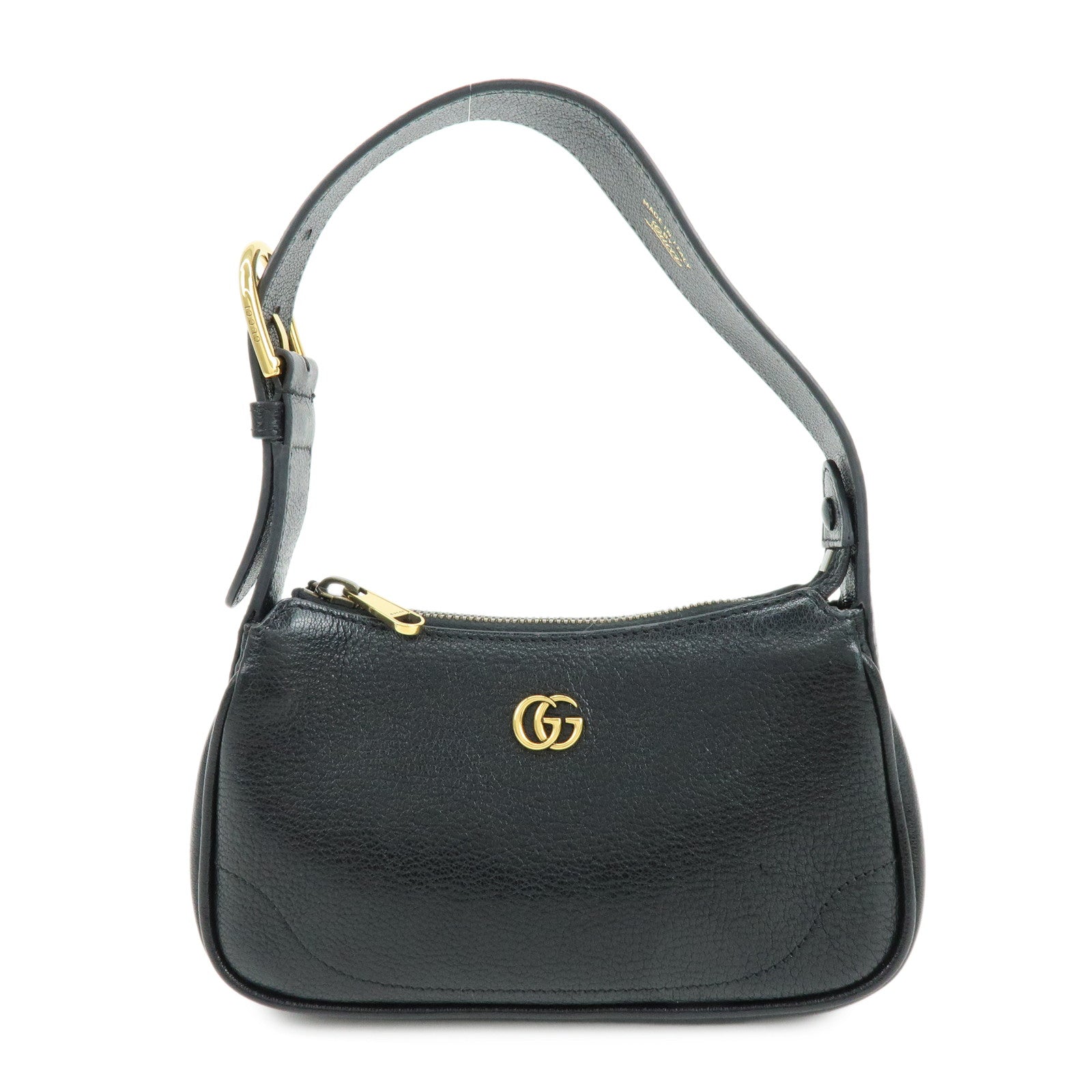 GUCCI GG Marmont Leather Small Hand Bag Black 139076