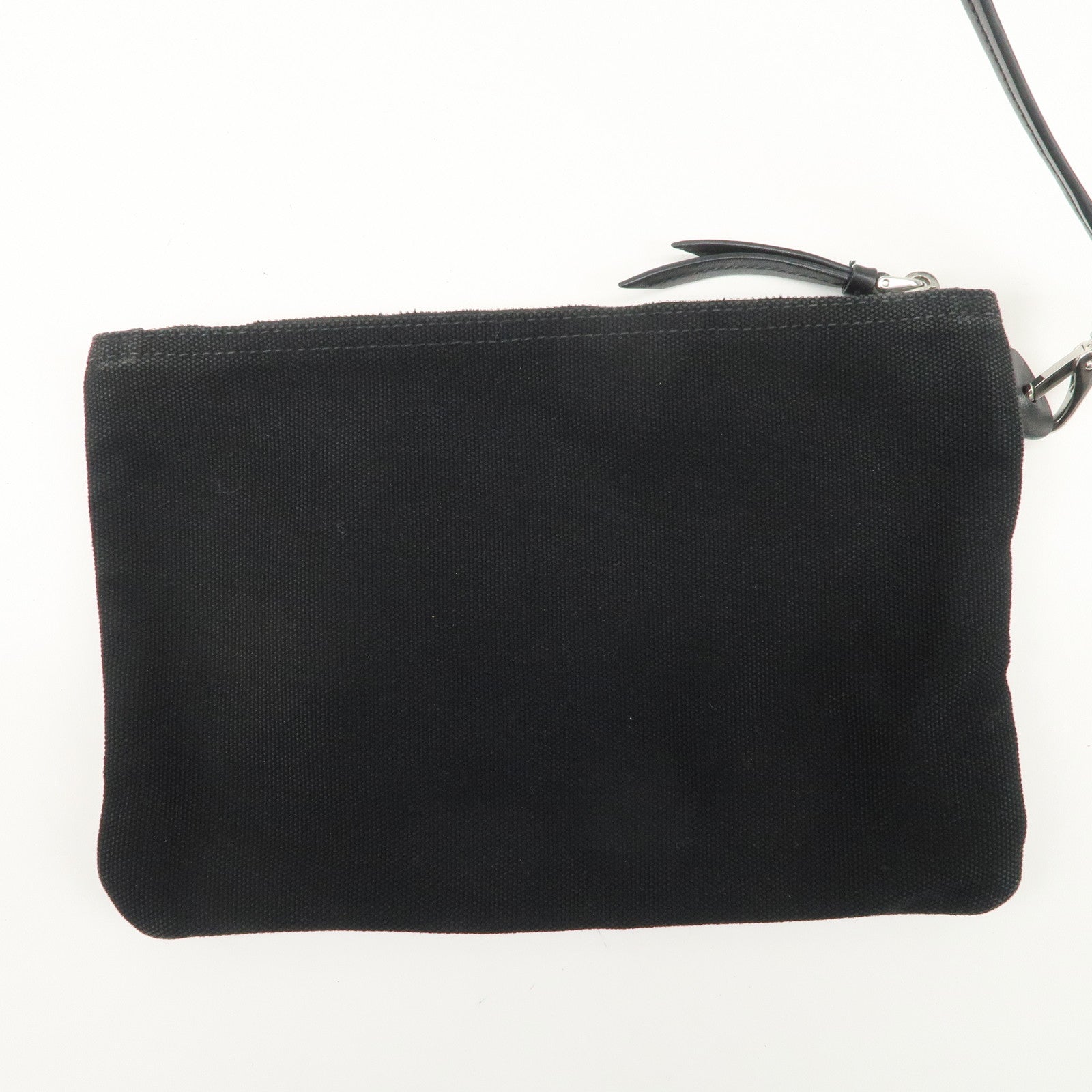 PRADA Canvas Vinyl Leather 2Way Hand Bag Clear Black 1BG187