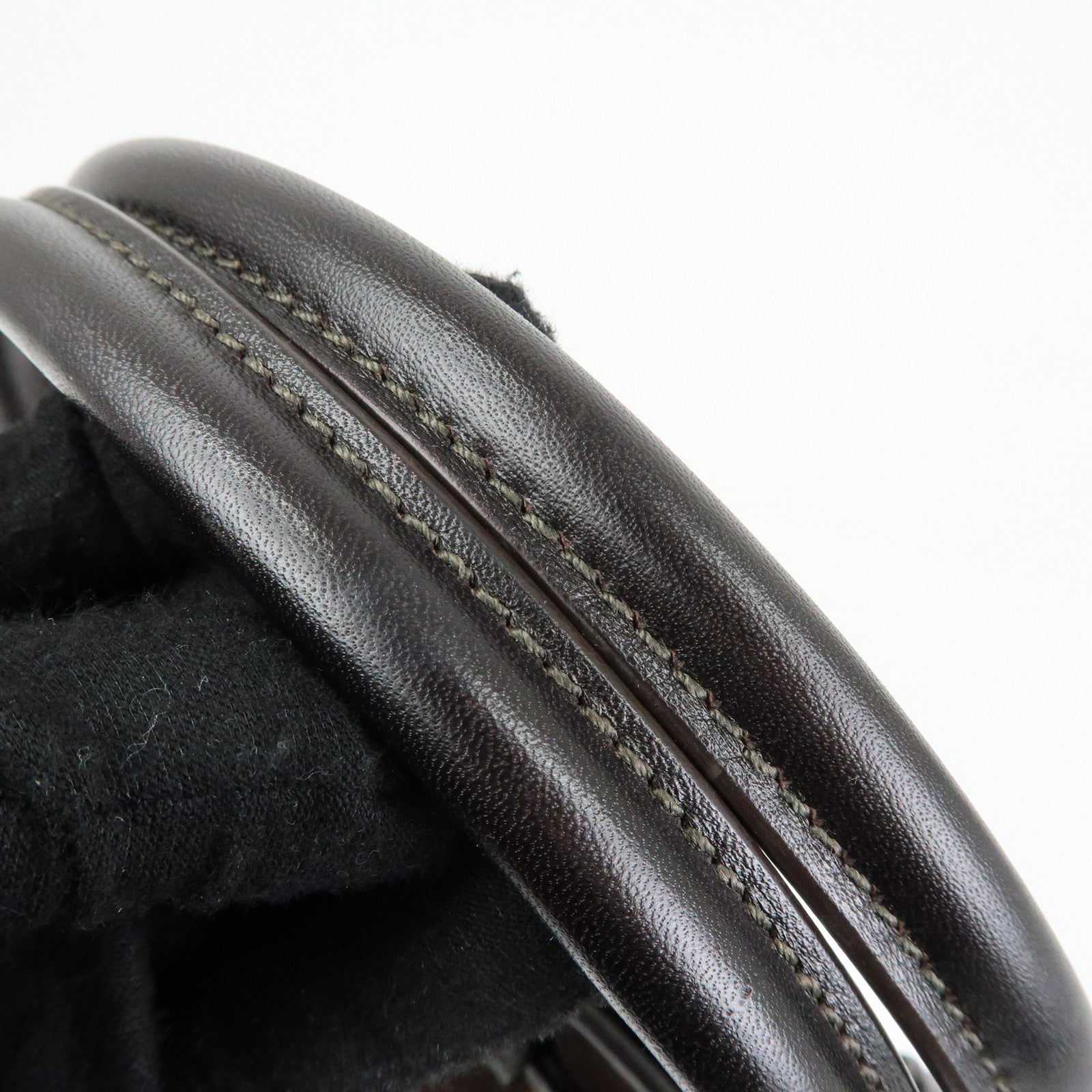 Ferragamo Gancini Suede Leather Tote Bag Hand Bag Brown