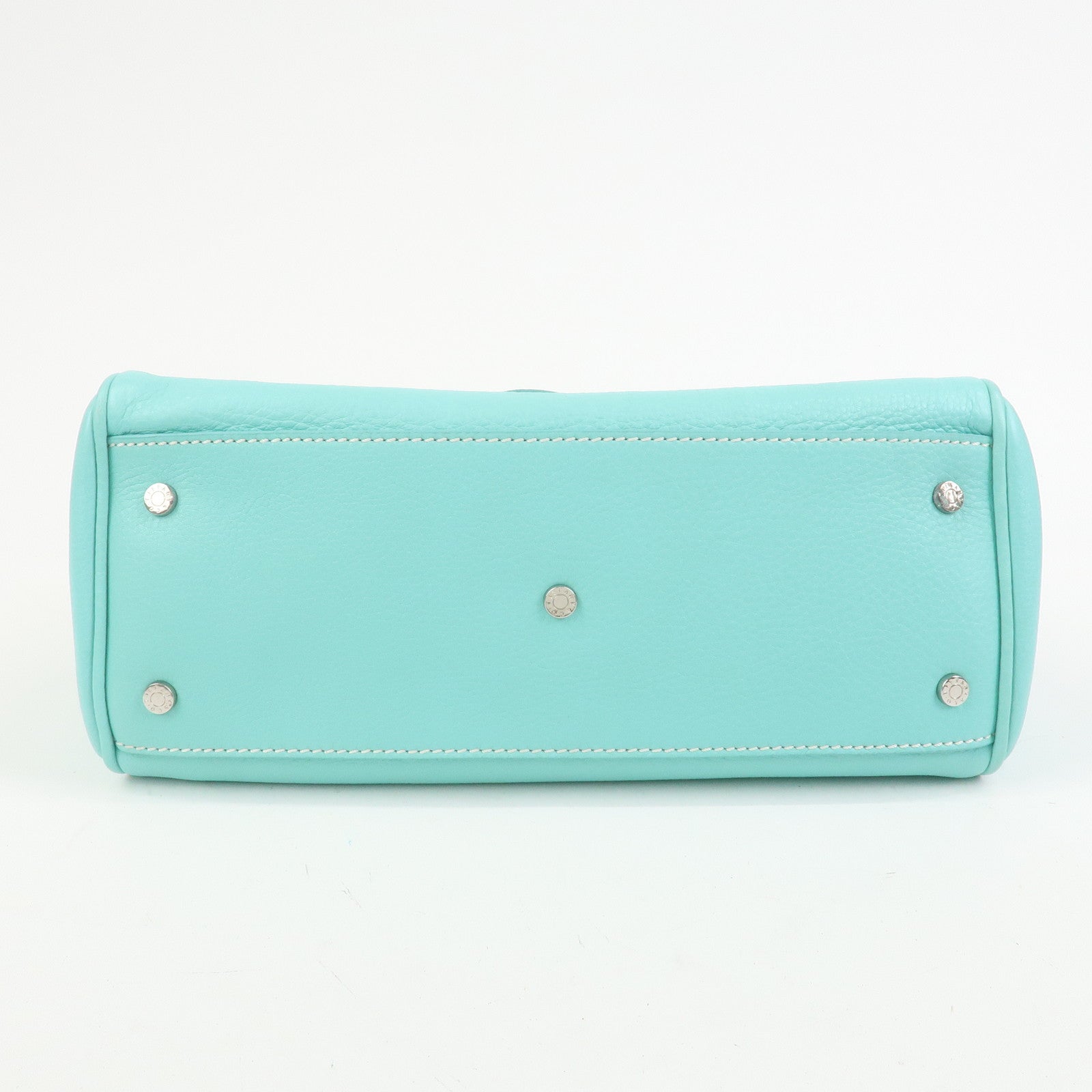 Tiffany & Co Manhattan Leather Hand Bag Tiffany Light Blue