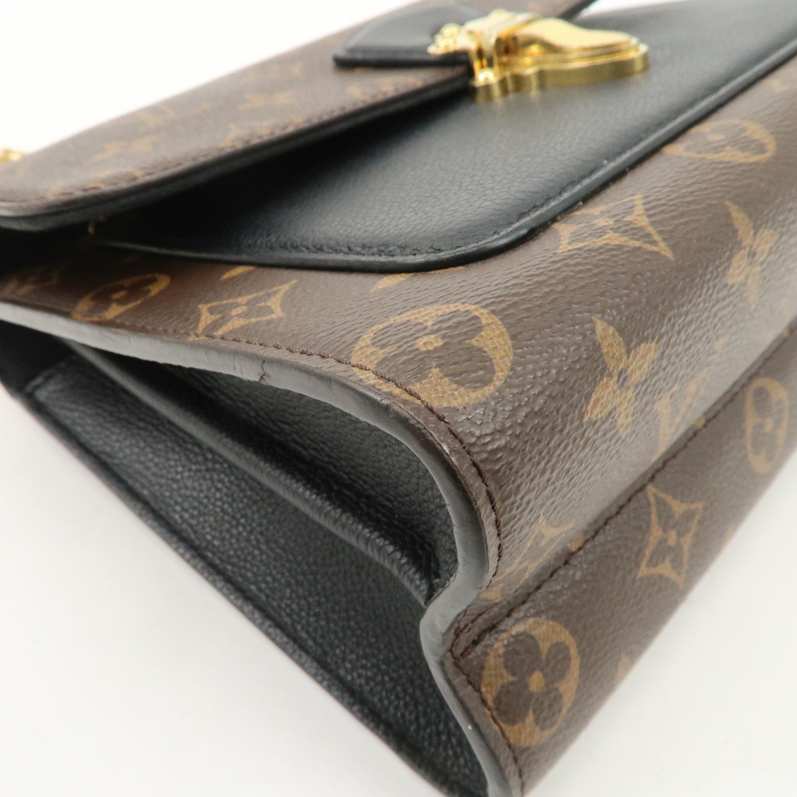 Louis Vuitton Monogram Victoire Chain Shoulder Bag Brown M41730 Used