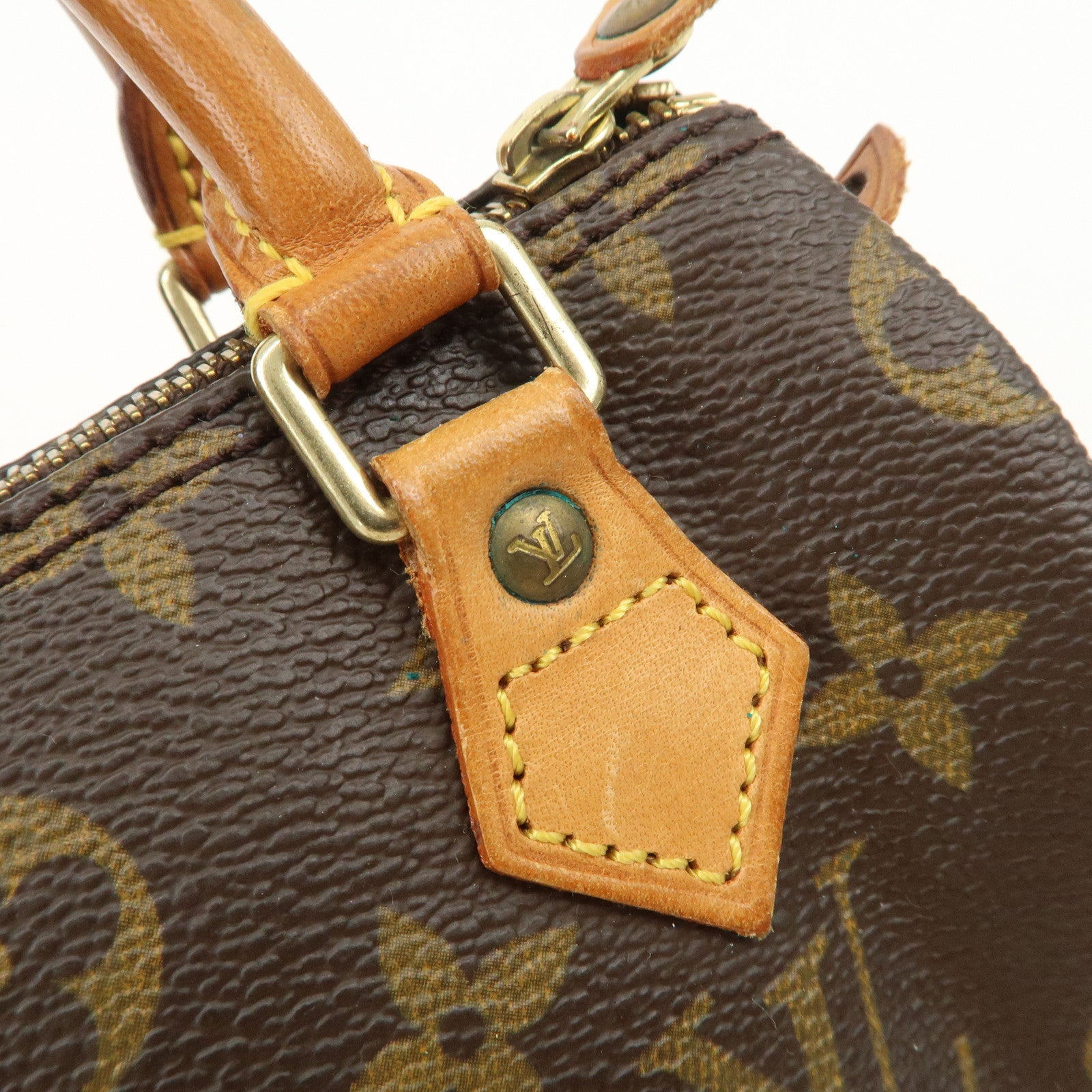 Louis Vuitton Monogram Mini Speedy Hand Bag Brown M41534 Used