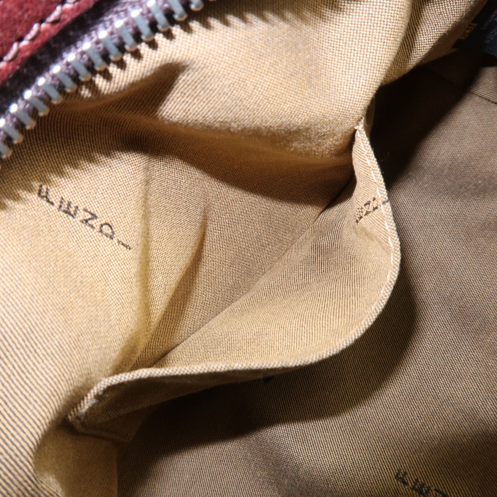 FENDI Zucca Canvas Leather 2Way Bag Mini Boston Bag Hand Bag 8BL084