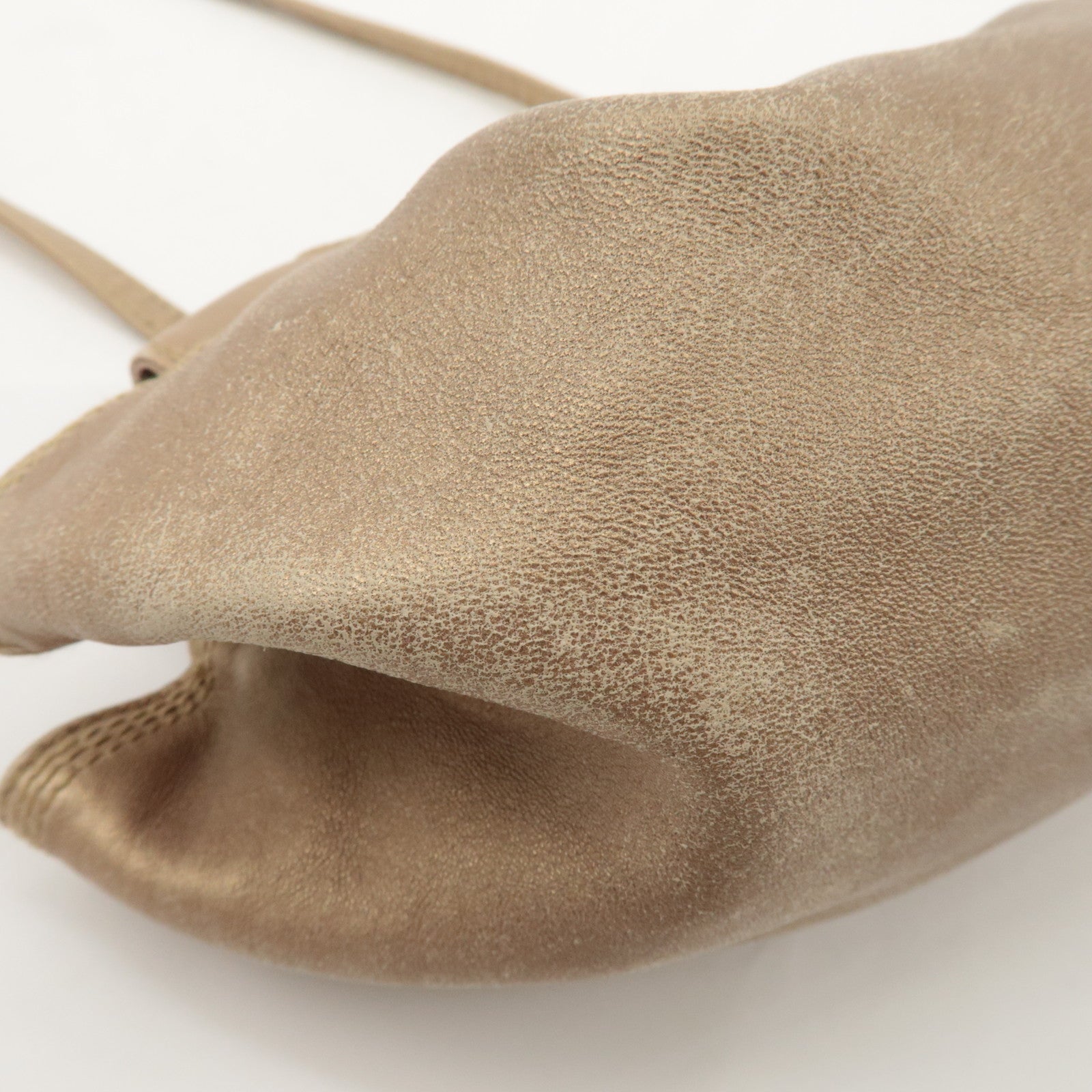 LOEWE Anagram Leather Mini Nappa Aire Hand Bag Tote Bag Gold Used