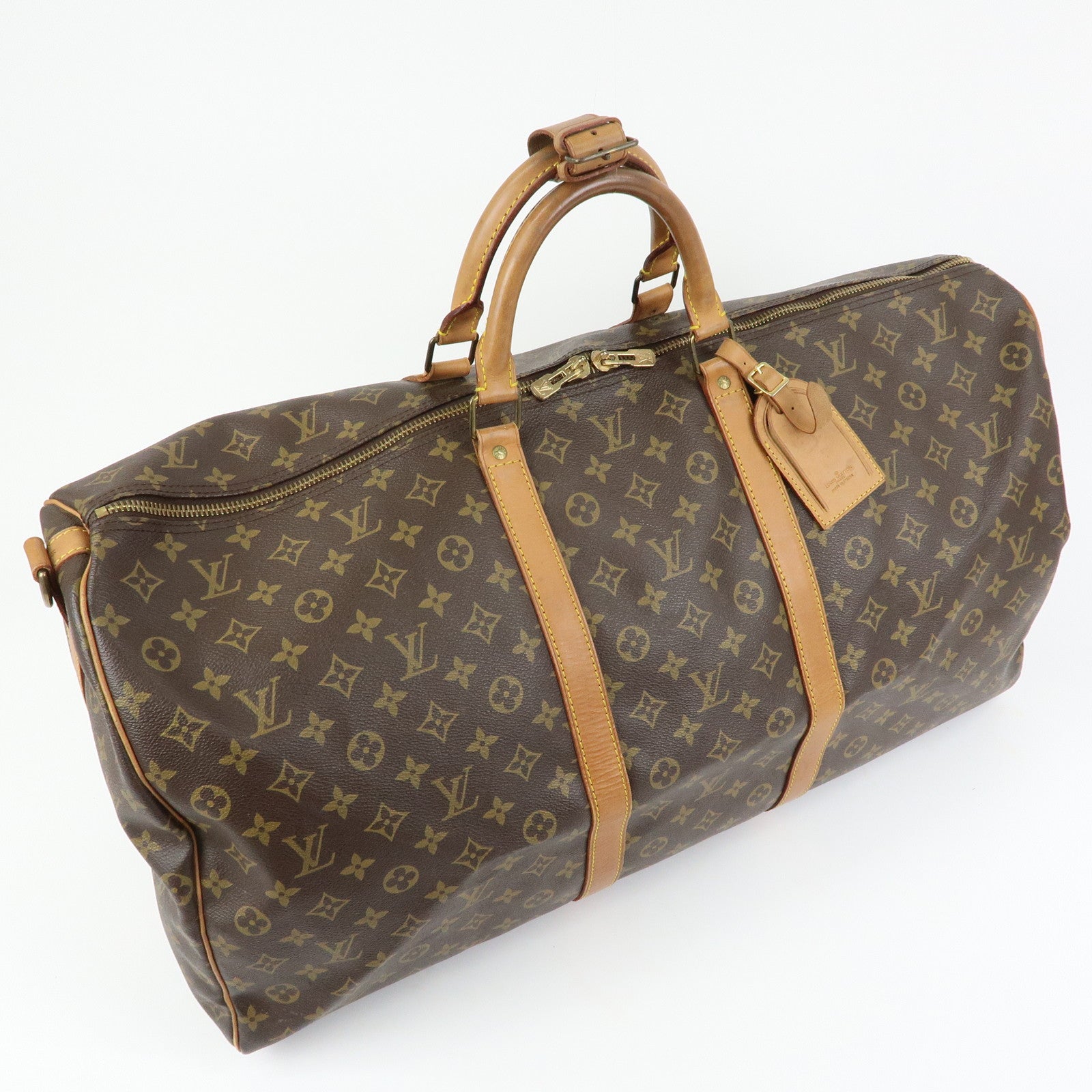 Louis Vuitton Monogram Keep All 60 Boston Bag Brown M41422