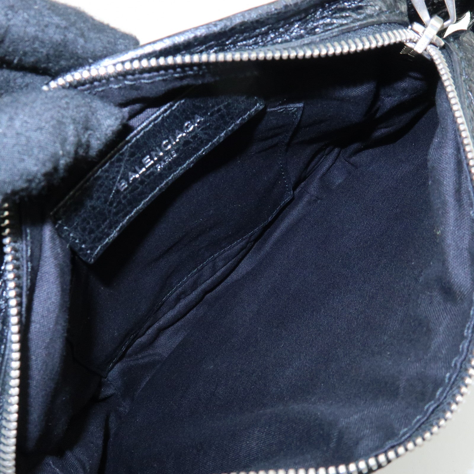 BALENCIAGA Neo Lift Leather Waist Bag Body Bag Black 542013