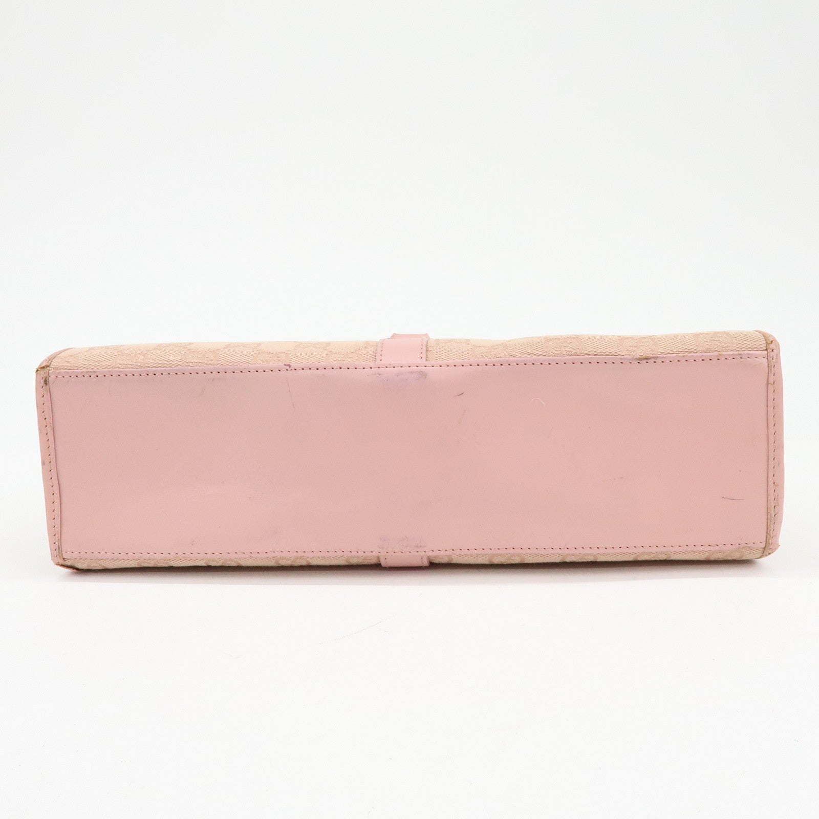 GUCCI Jackie GG Canvas Leather Shoulder Bag Pink 002・1067