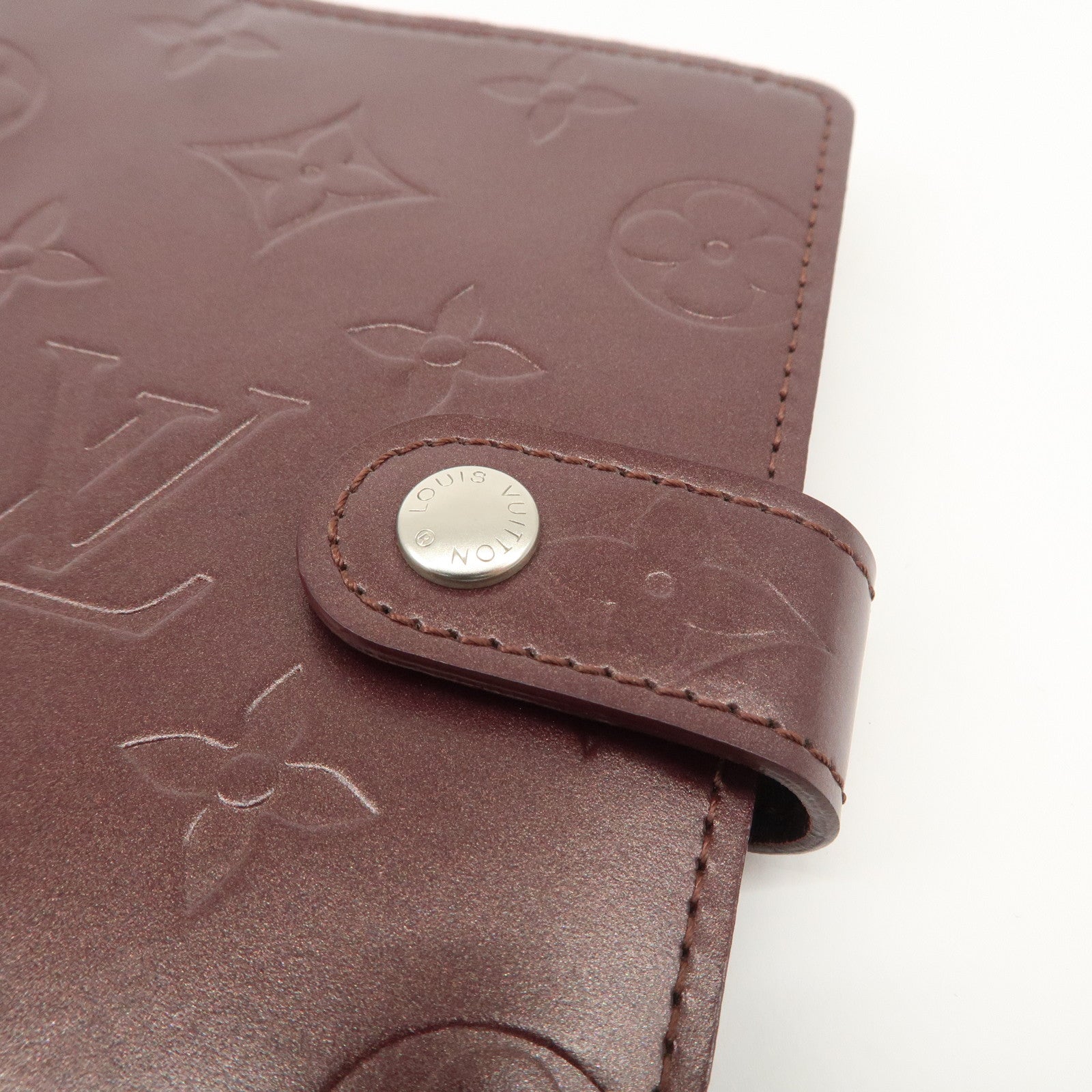 Louis Vuitton Monogram Matt Leather Agenda PM Planner Cover R20936 Used