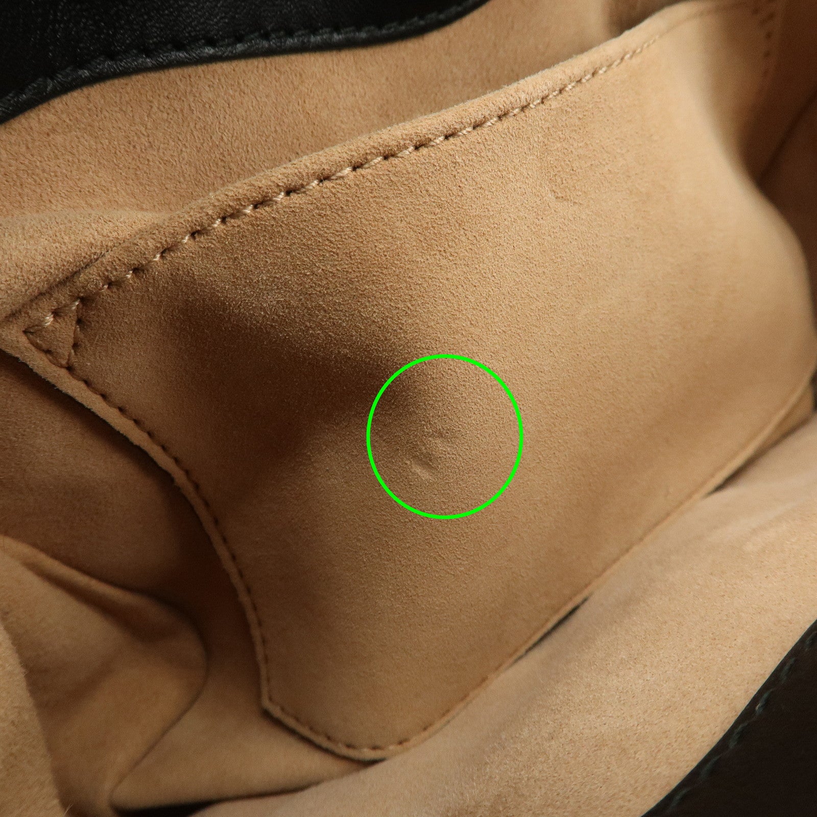 GUCCI Nimfair Bamboo Sherry Unborn Calf Leather 2Way Bag 470271 Used