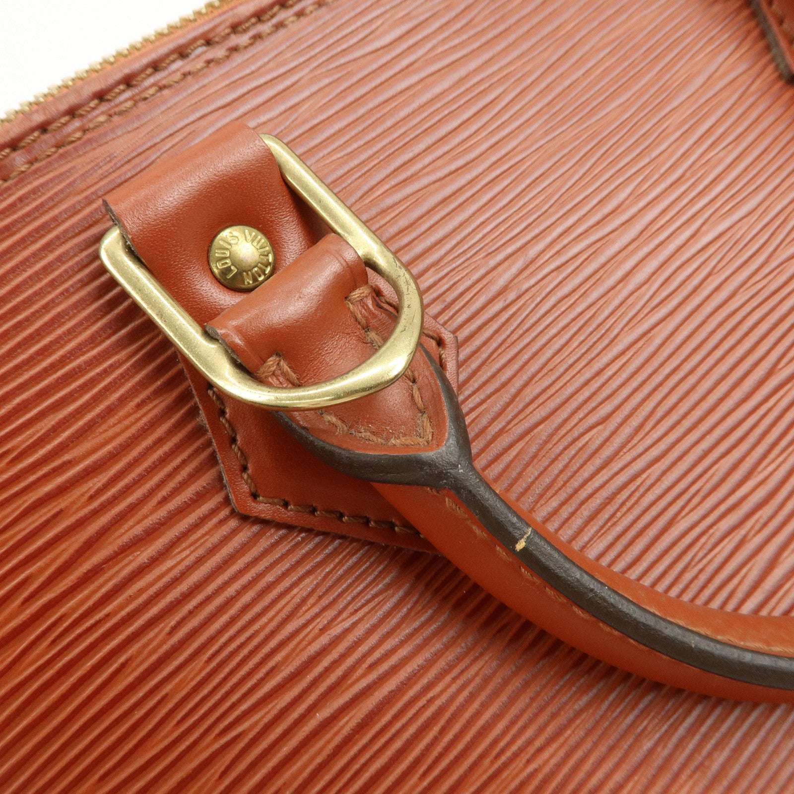 Louis Vuitton Epi Leather Alma PM Hand Bag Kenya Brown M52143