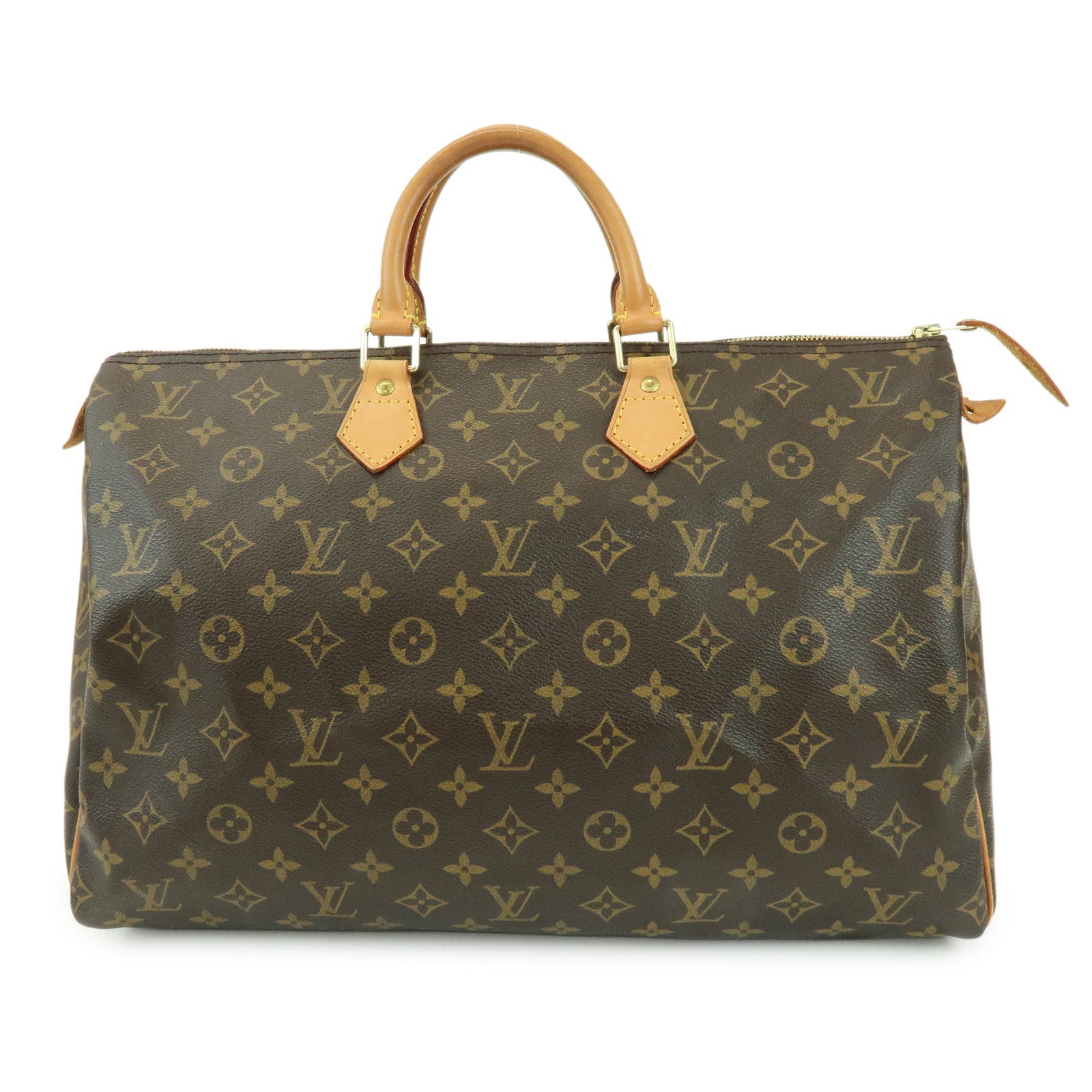 Louis Vuitton Monogram Speedy 40 Hand Bag Boston Bag Brown M41522