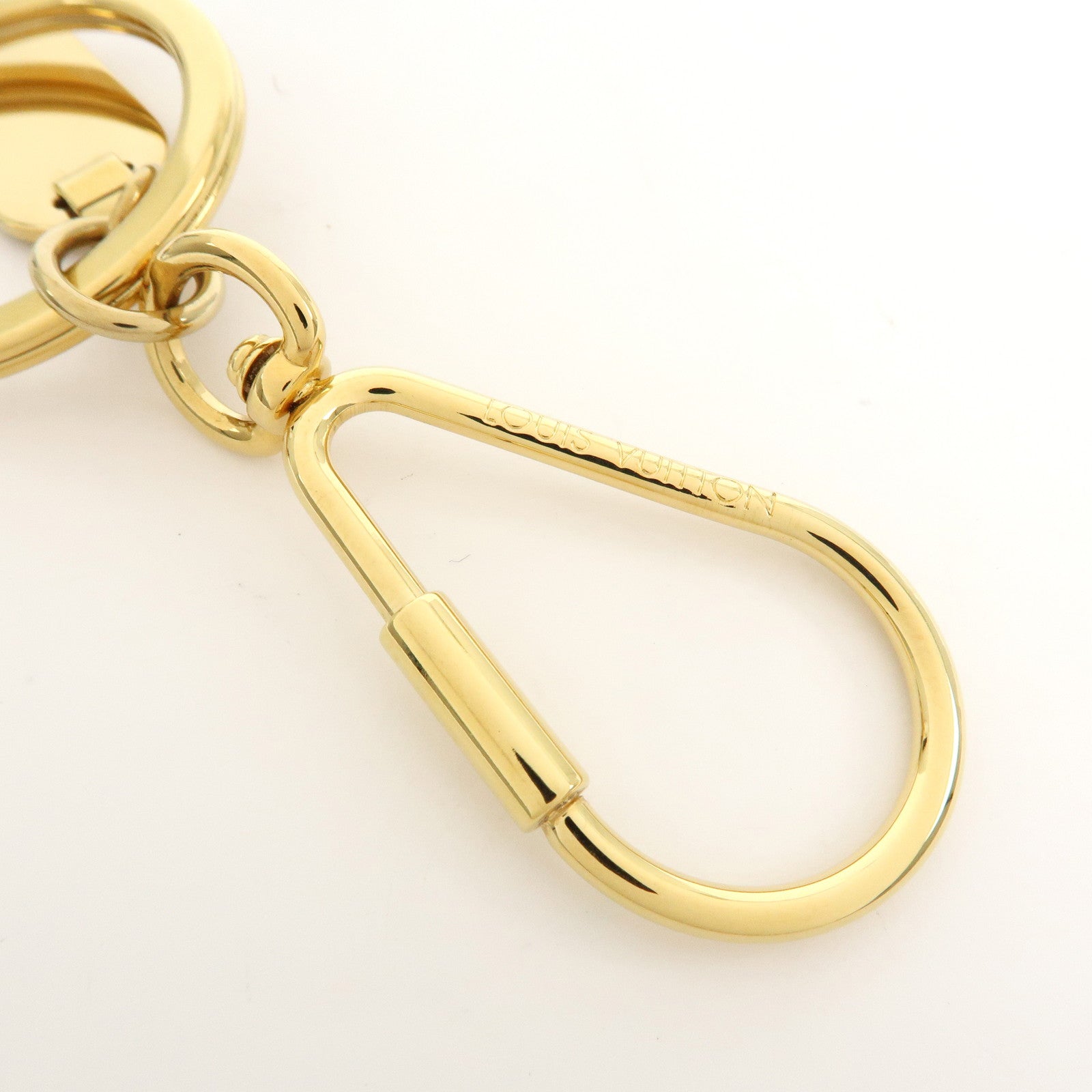 Louis Vuitton Porte Cles Mini Travel Charm Key Chain Gold M65996