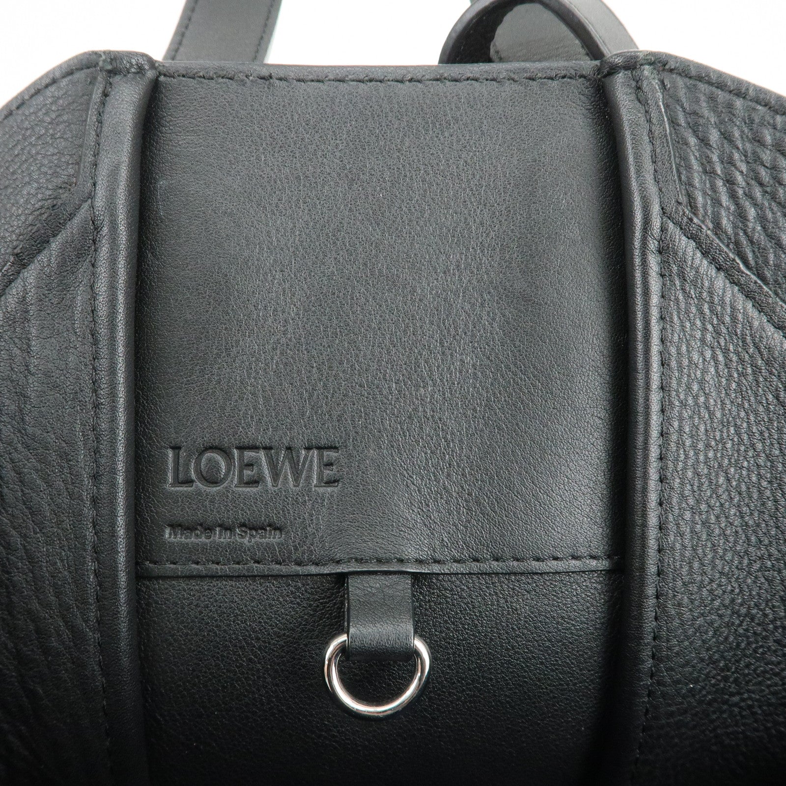 LOEWE Anagram Leather Suede Hammock Large 2Way Shoulder Bag Brown