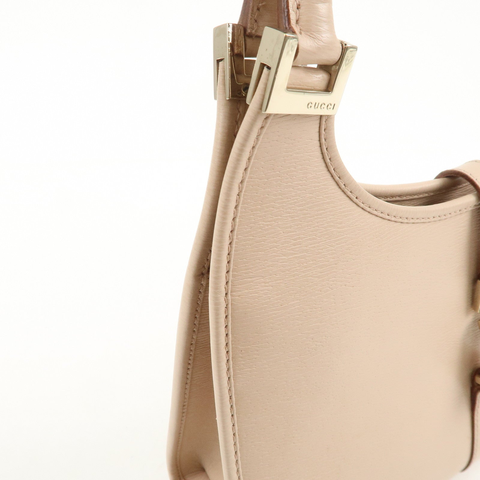 GUCCI Jackie Leather Shoulder Bag Hand Bag Pink 002 1068