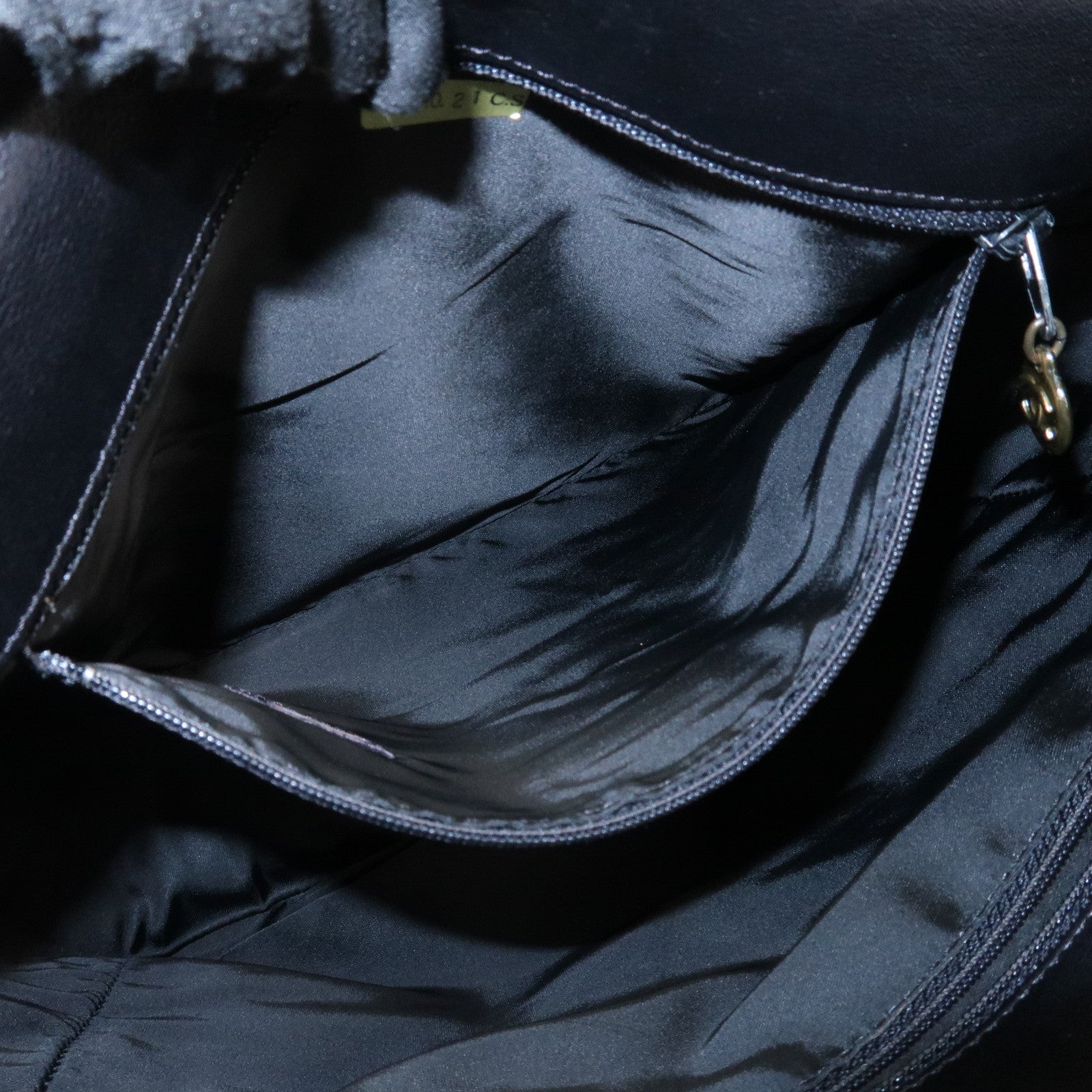 CHANEL COCO Mark Lamb Skin Shoulder Bag Hand Bag Tassel Black