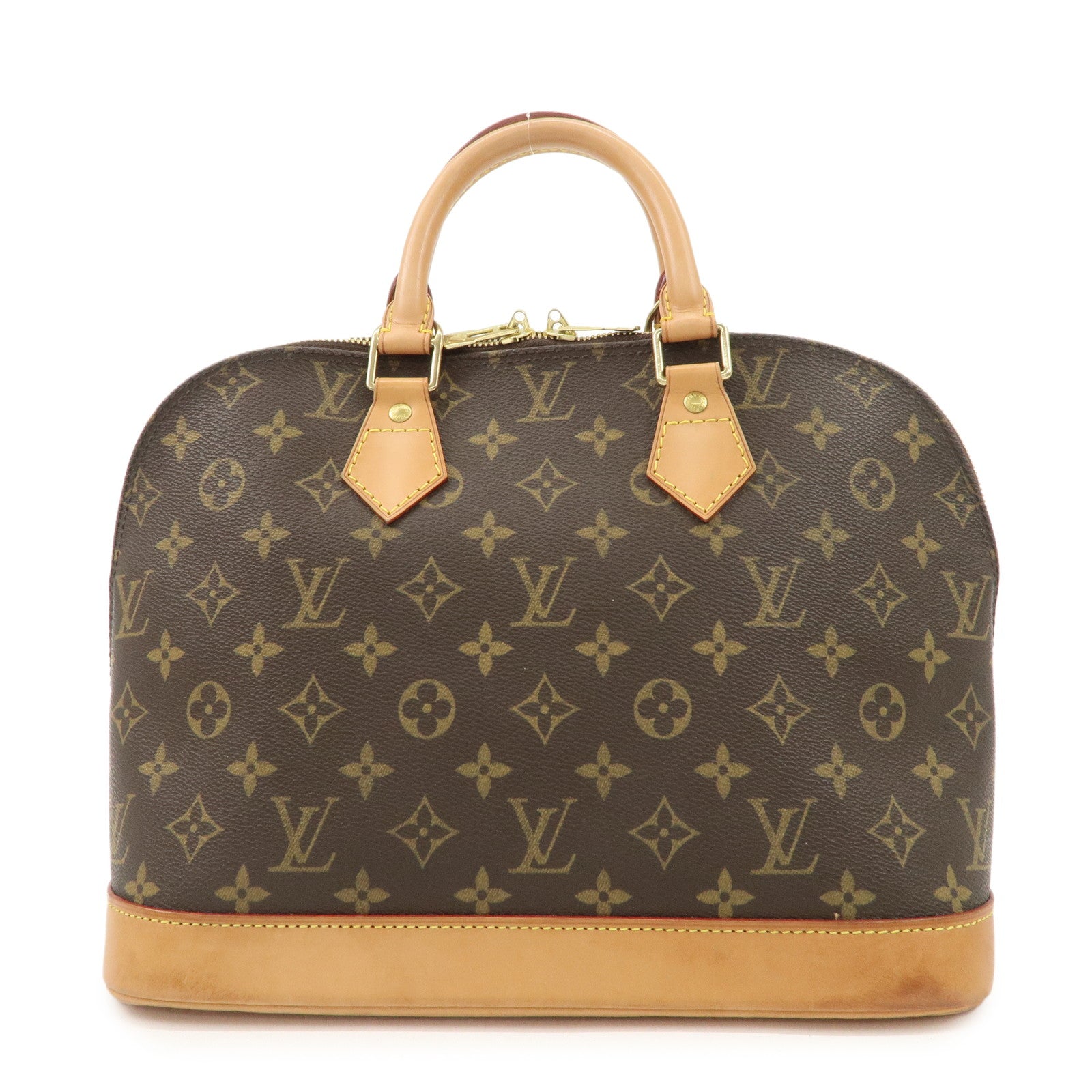 Louis Vuitton Monogram Canvas Alma Hand Bag Brown M51130 Used
