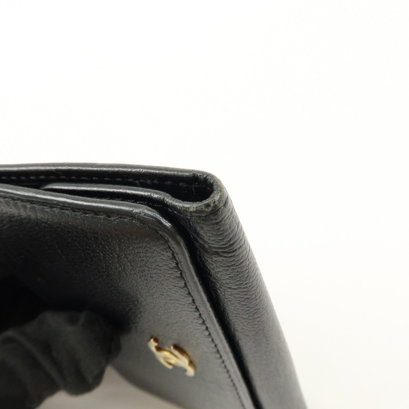 CHANEL COCO Mark Leather Key Case Key Holder Black