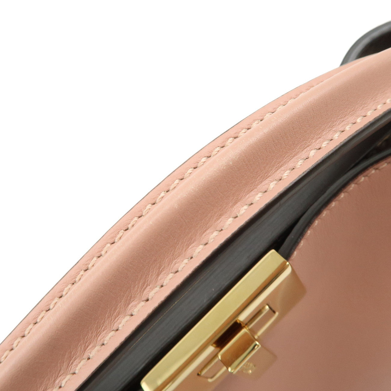 FENDI Peekaboo Iconic Essentially Leather 2Way Bag Pink 8BN302