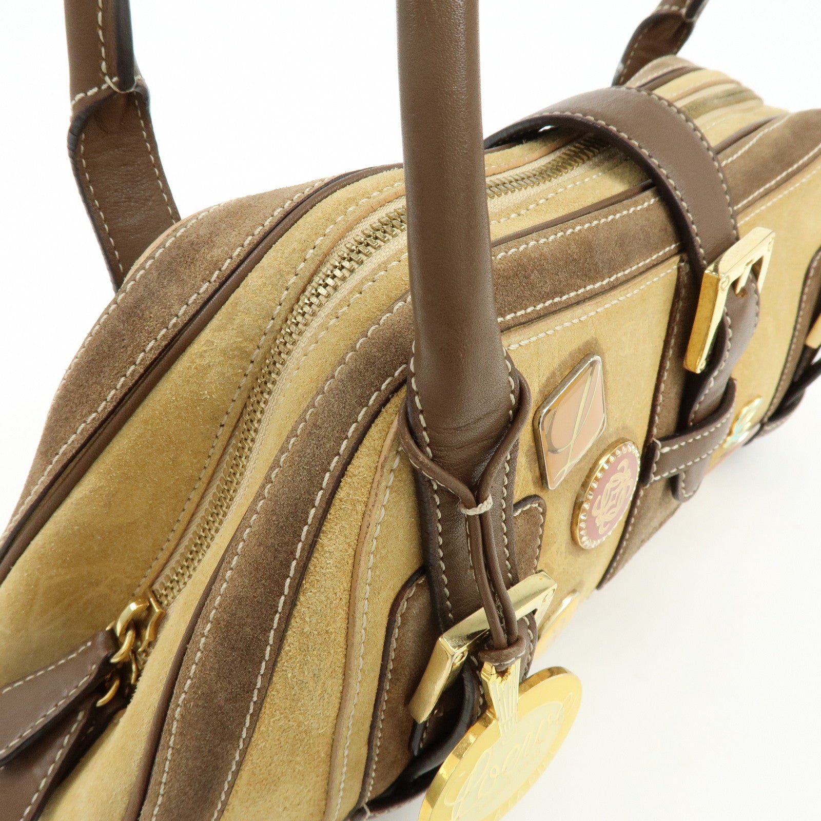 LOEWE Senda Suede Leather Shoulder Hand Bag 160ANIVERSARIO Brown