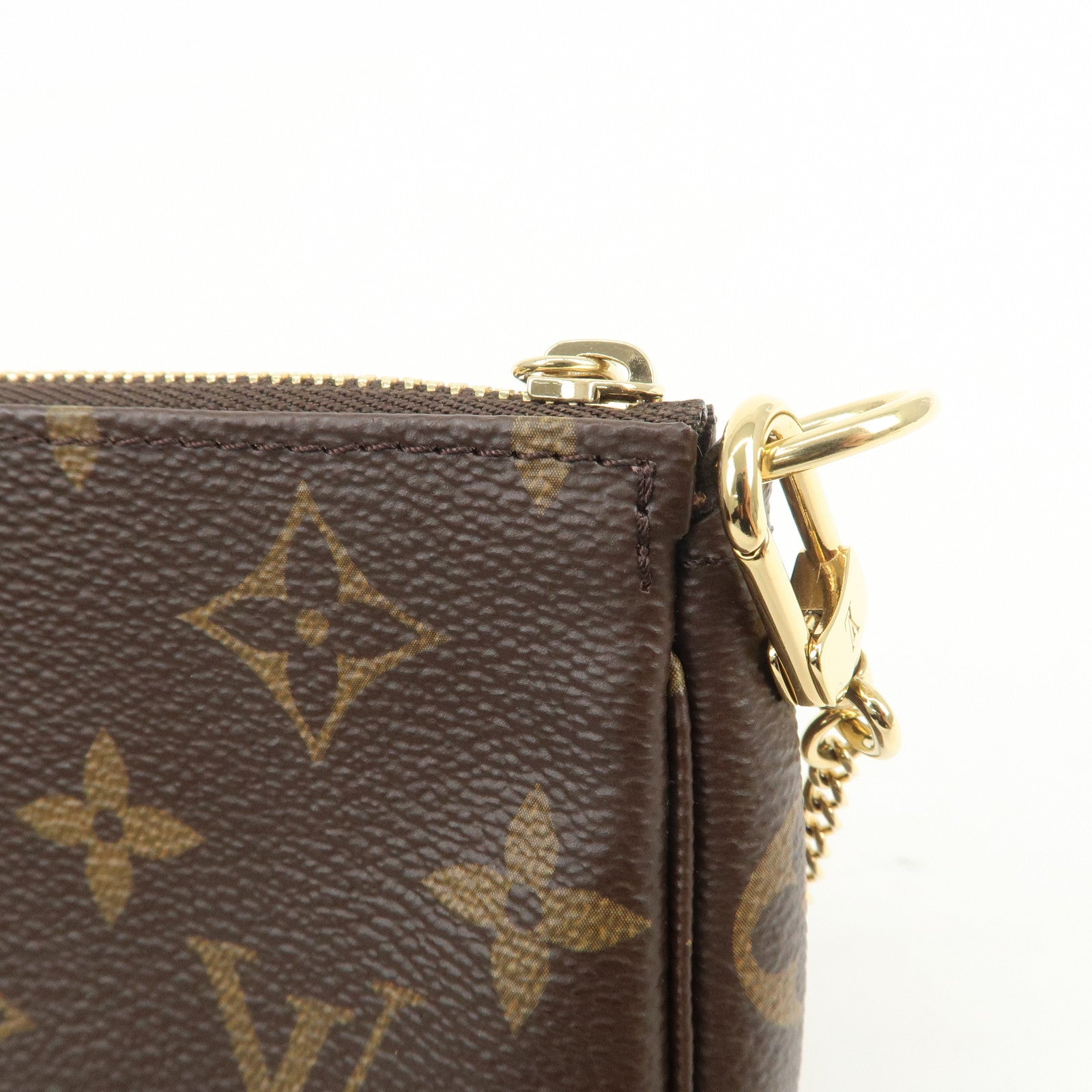 Louis Vuitton Monogram Mini Pochette Accessoires Hand Bag M58009
