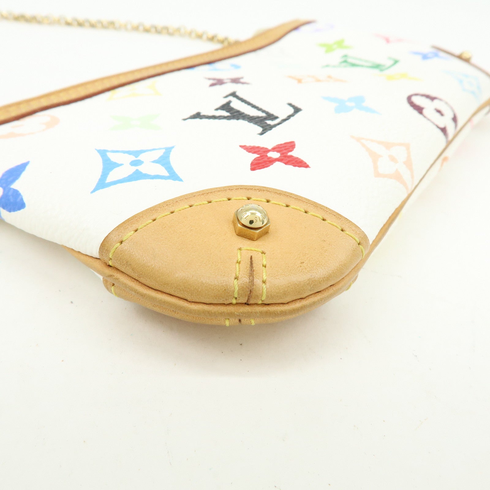 Louis Vuitton Monogram Multicolor Pochette Milla MM Blanc M60096