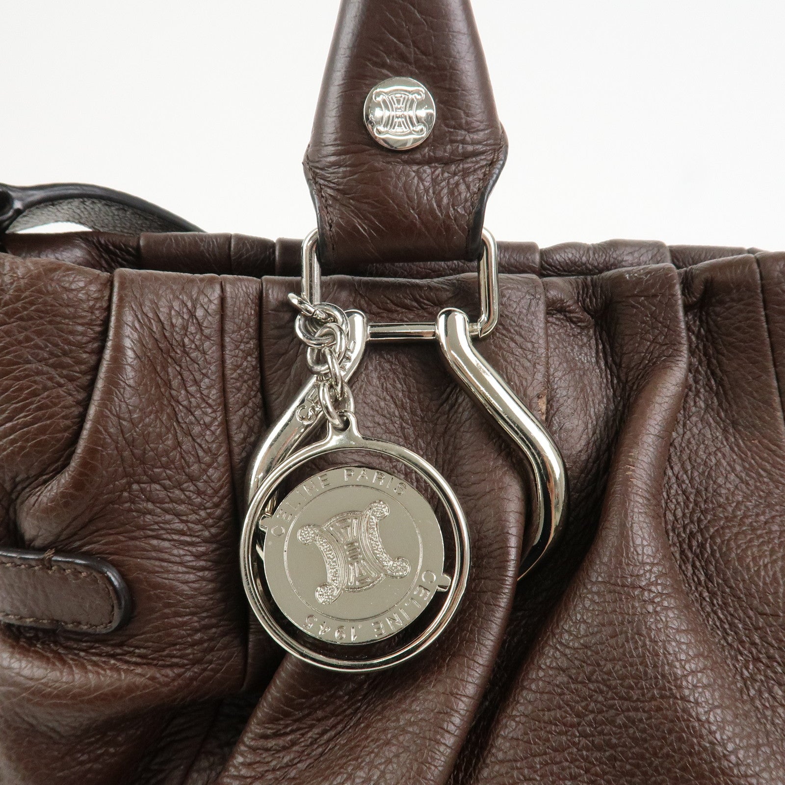 CELINE Macadam Leather Pillow Small 2Way Bag Shoulder Bag Hand Bag