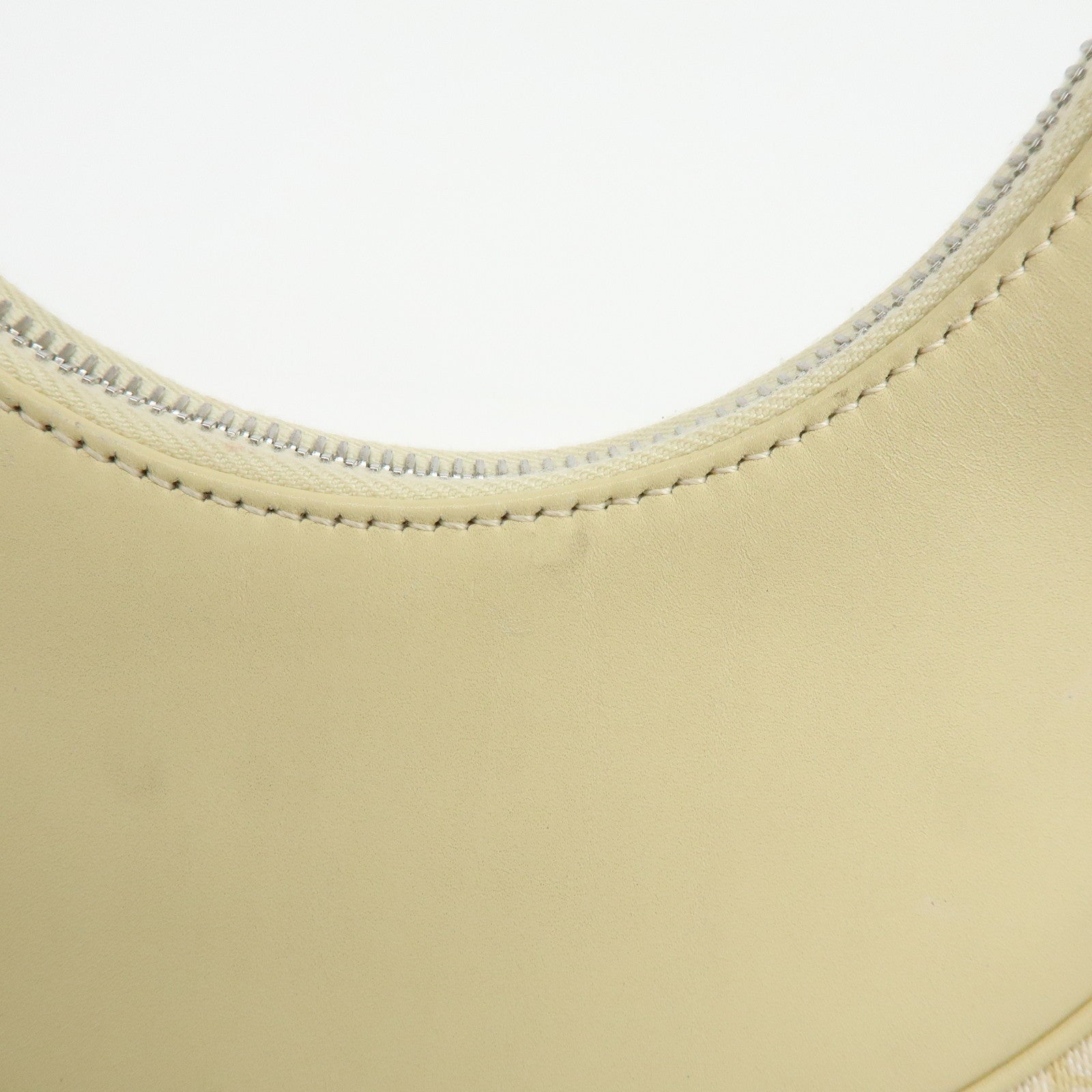 BVLGARI Logo Mania Canvas Leather Shoulder Bag Yellow Beige