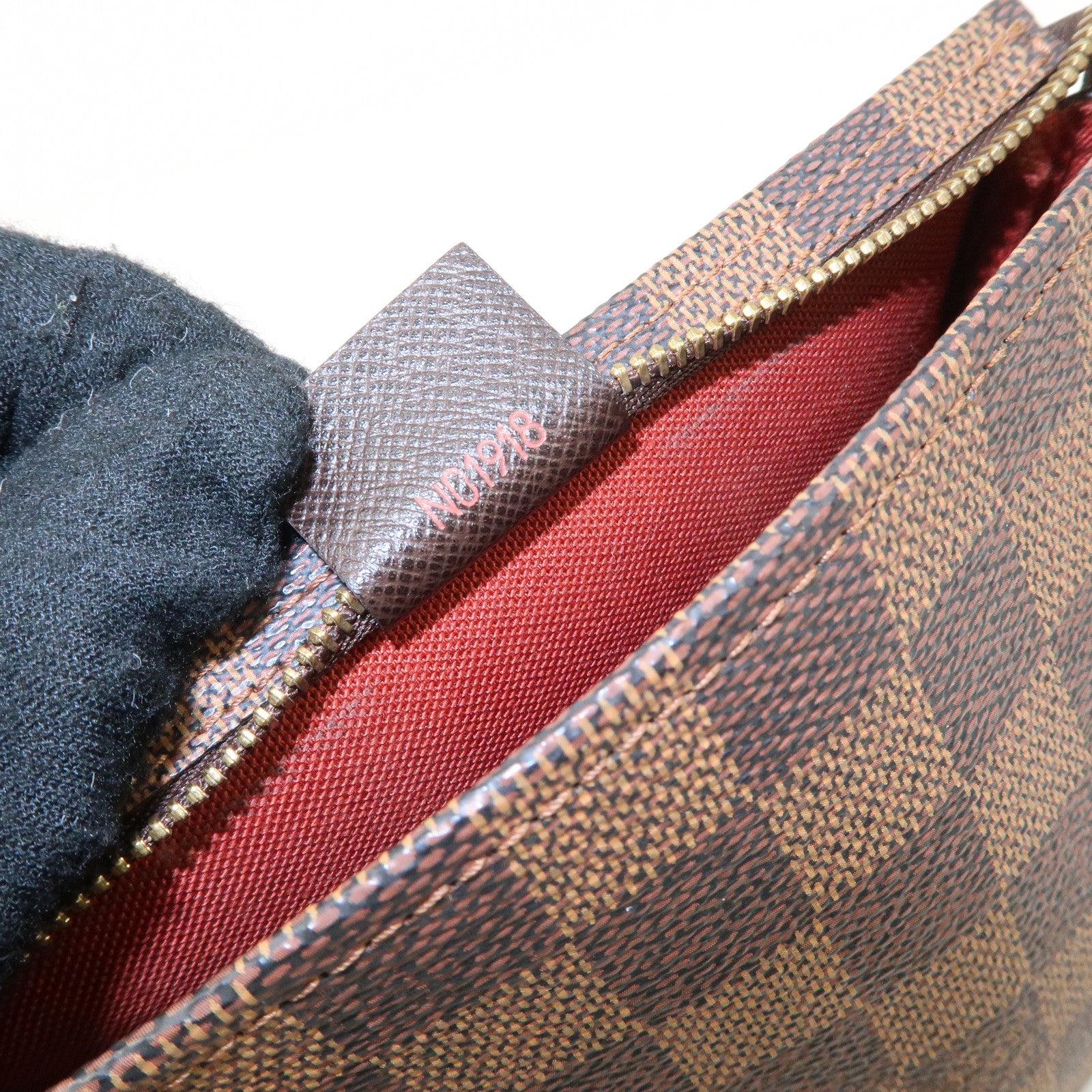 Louis Vuitton Damier Trousse Makeup Accessory Pouch Brown N51982 Used