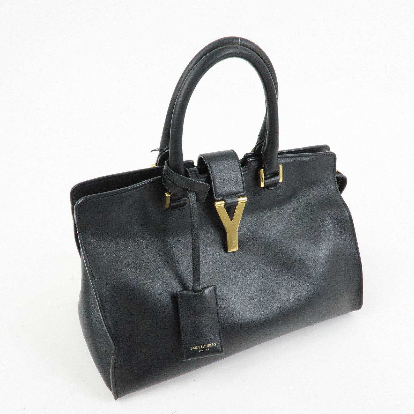 SAINT LAURENT PARIS Petit Cabas Y Line Leather 2WayBag Black 311210