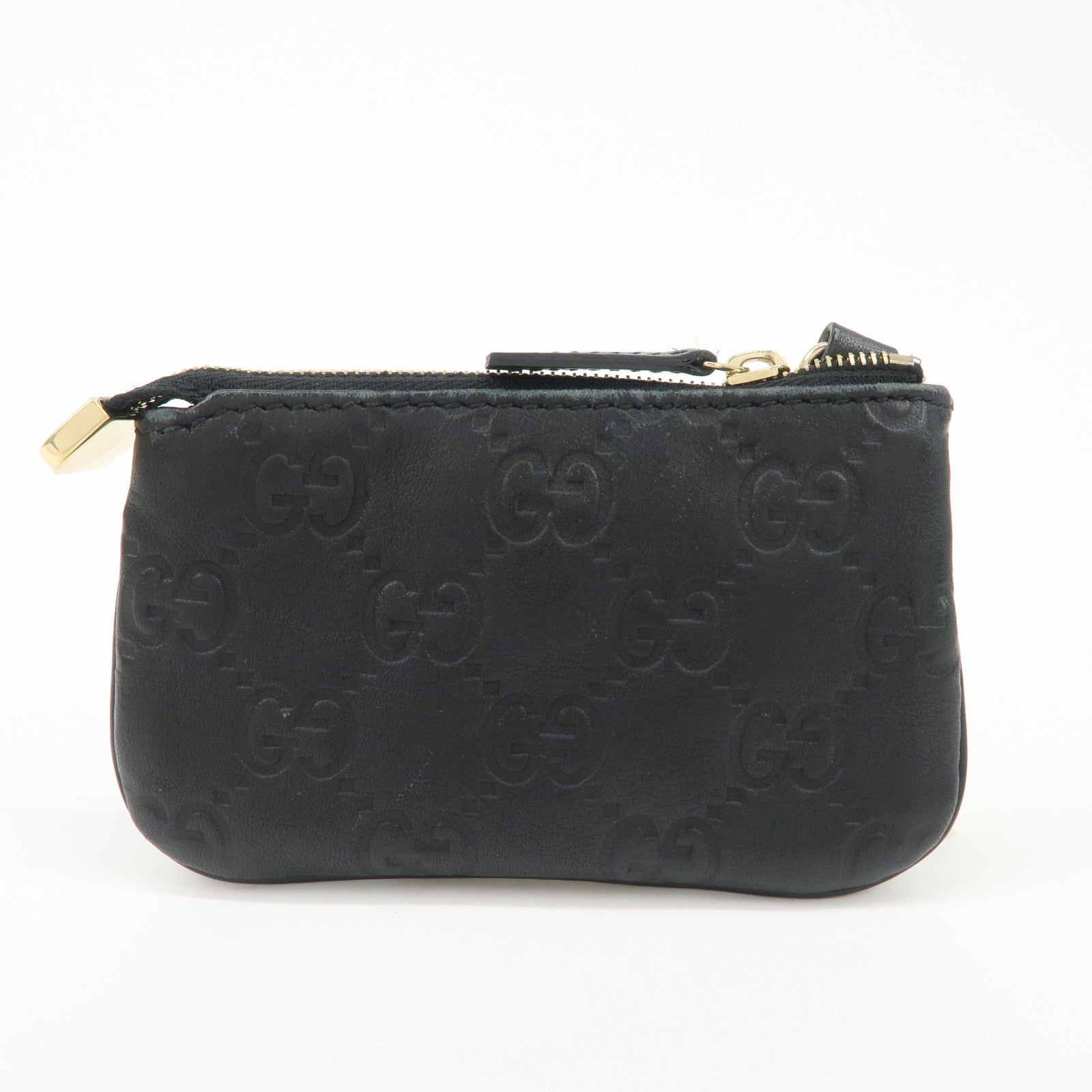 GUCCI Guccissima Leather Coin Case Key Case Black 233183