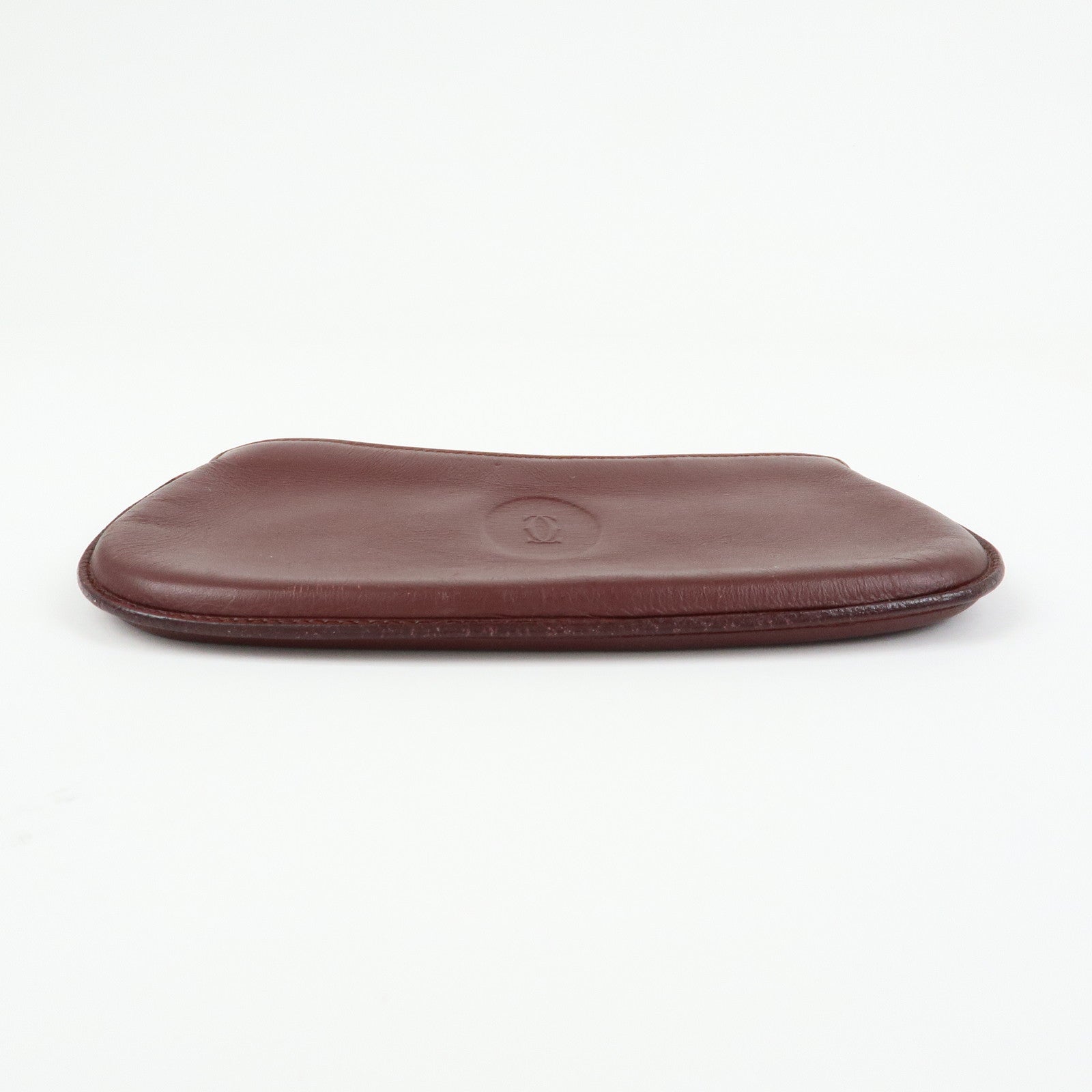 Cartier Must de Cartier Leather Chain Strap Pouch Bordeaux
