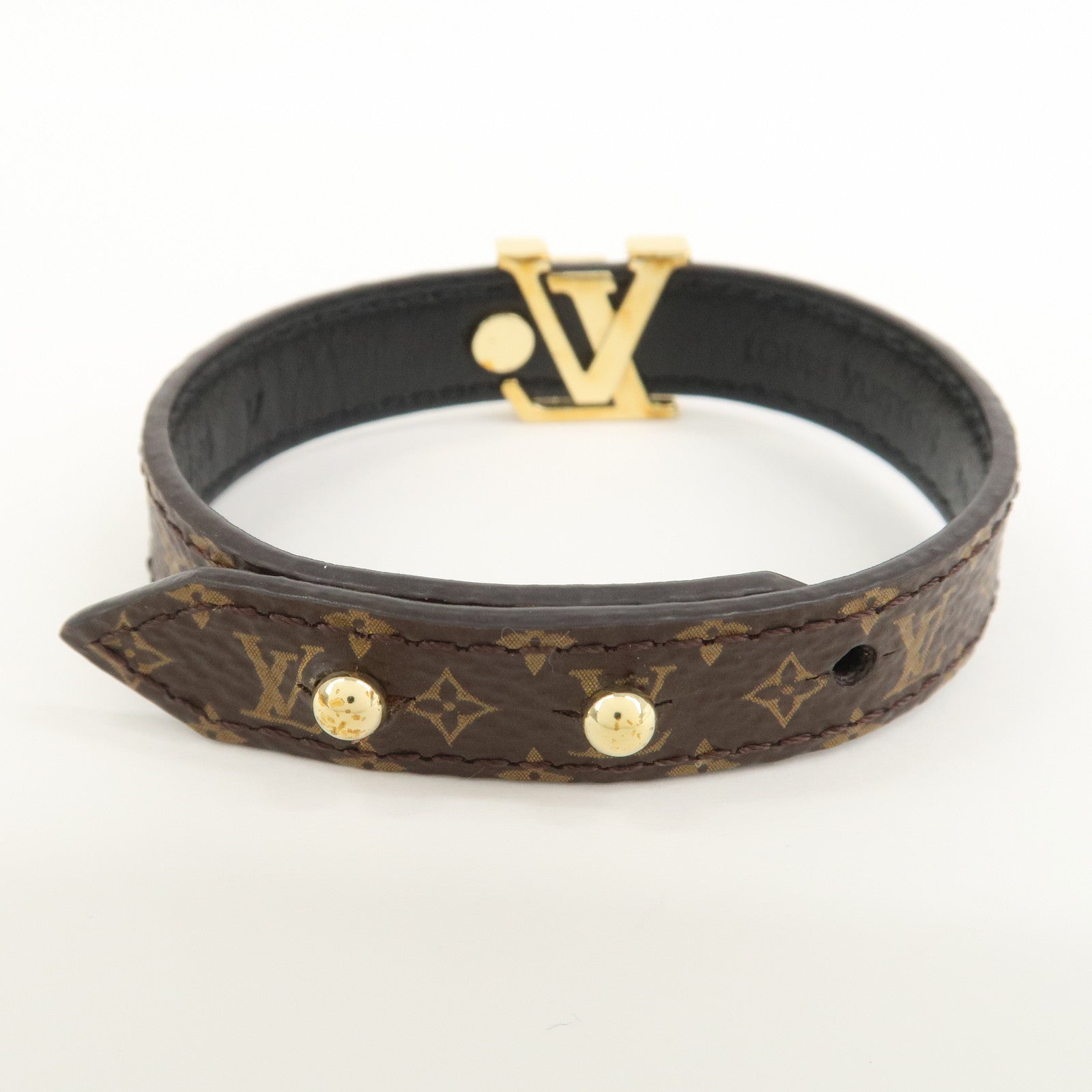Louis Vuitton Monogram LV Iconic Bracelet Brown M8526