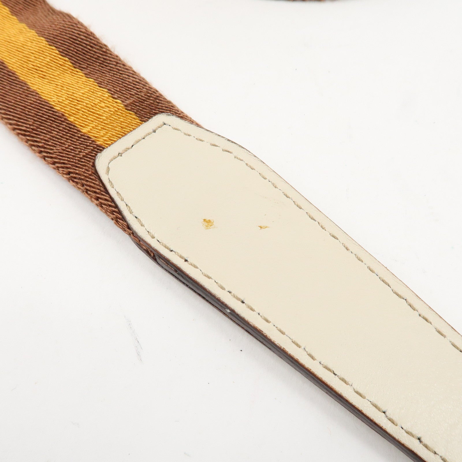 GUCCI Sherry Leather Shoulder Bag Ivory Used