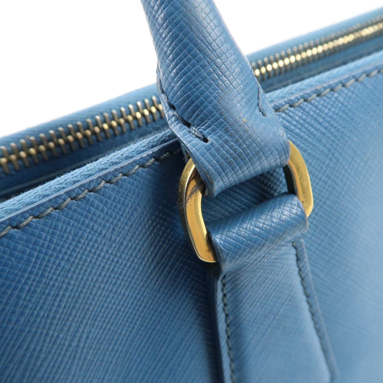 PRADA Galleria Saffiano Leather 2Way Bag Hand Bag Blue BN2274