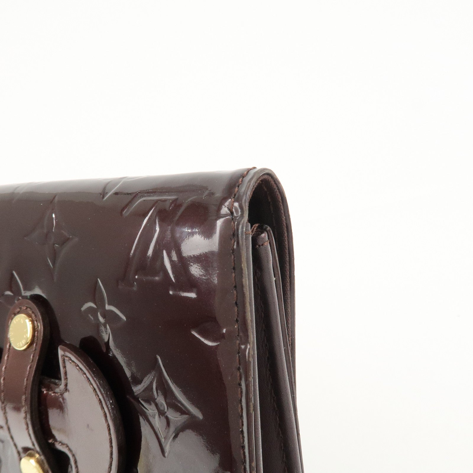 Louis Vuitton Monogram Vernis Robertson Clutch Bag Amarante M91548