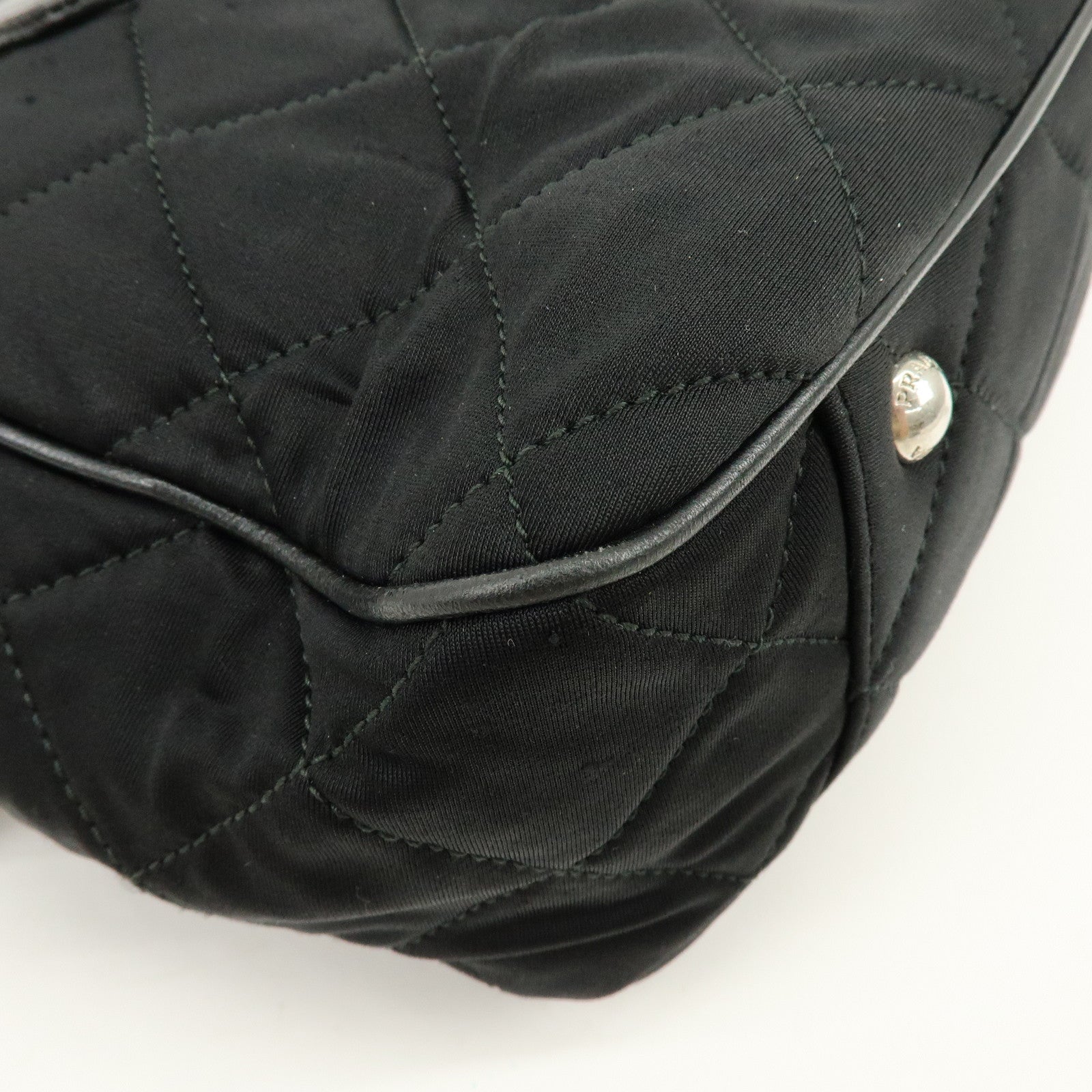 PRADA Tessuto Nylon Leather 2Way Bag Hand Bag Shoulder Bag Black