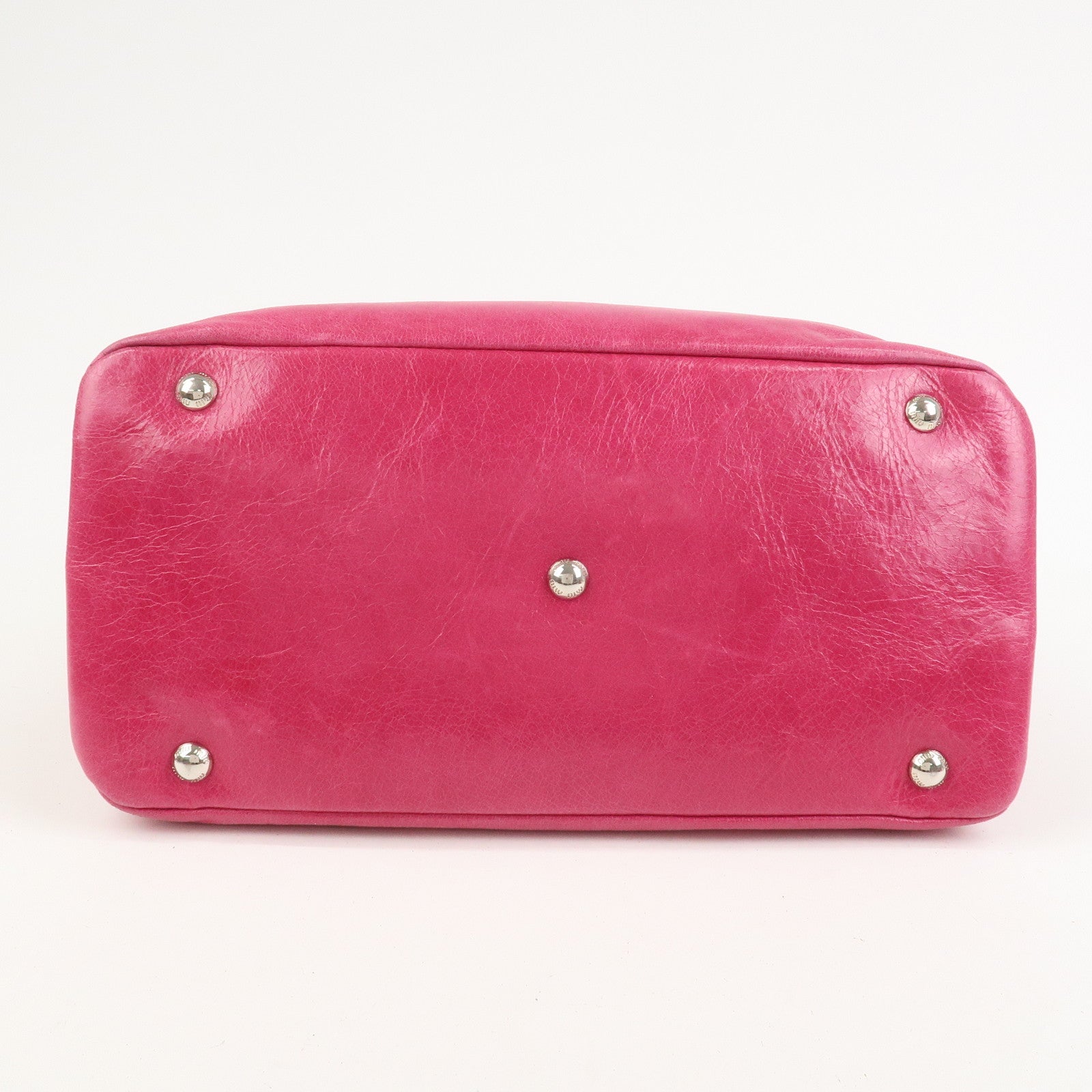 MIU MIU Logo 2Way Bag Hand Bag Shoulder Bag Pink
