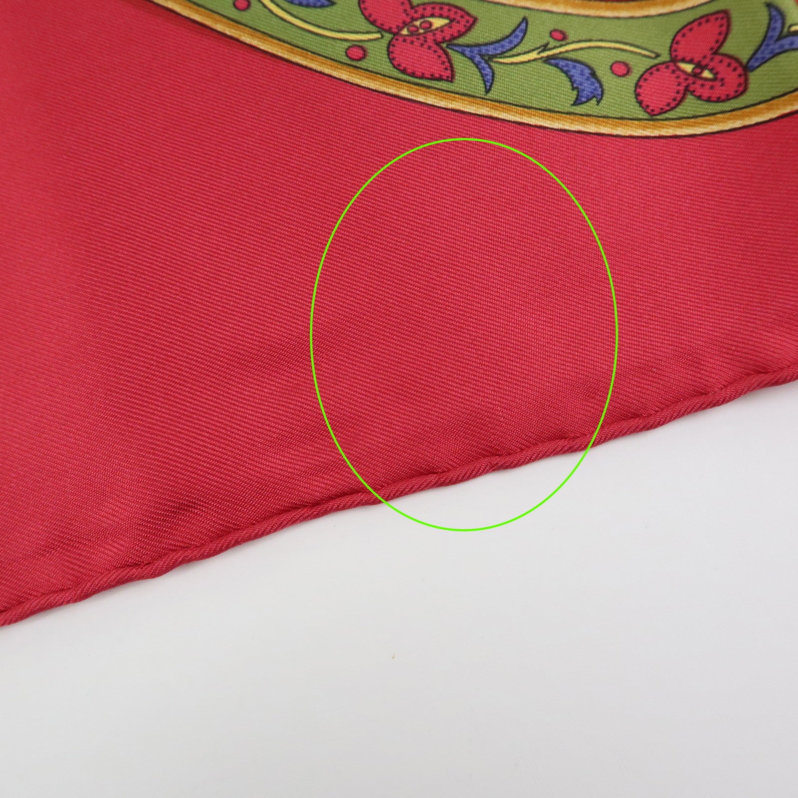 HERMES Carre 90 Silk 100% Scarf Festival Red White
