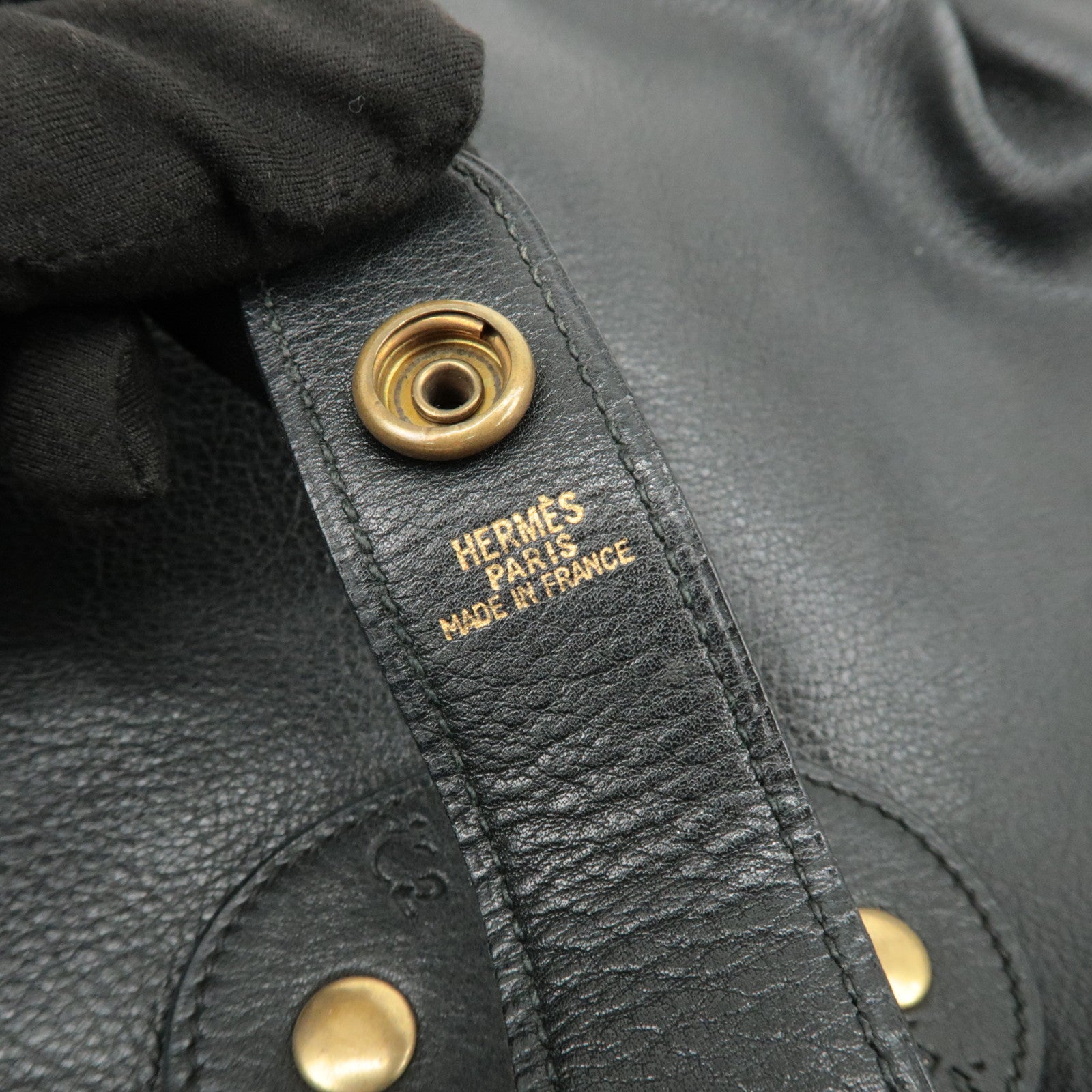 HERMES Mini Rodeo Leather Shoulder Bag Crossbody Bag Q Engraved Used