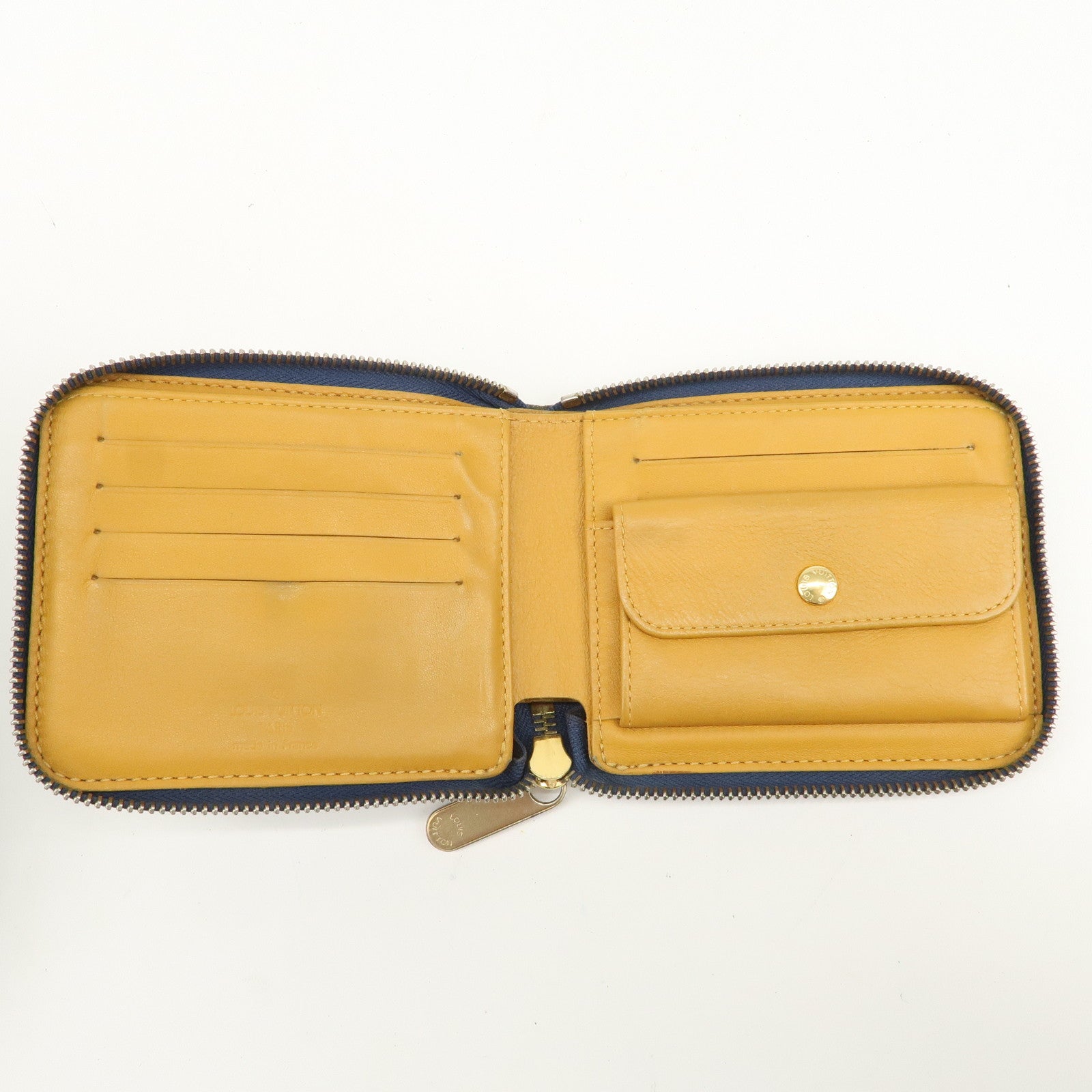 LLouis Vuitton Monogram Denim Mini Zippy Wallet Blue M95342