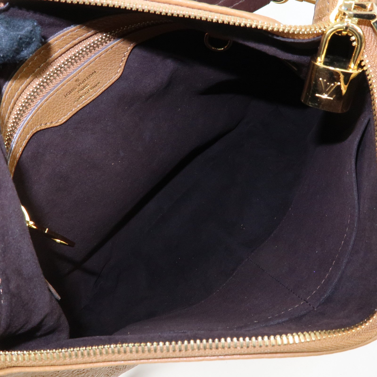 Louis Vuitton Monogram Mahina Selene MM Shoulder Bag Caramel M94214