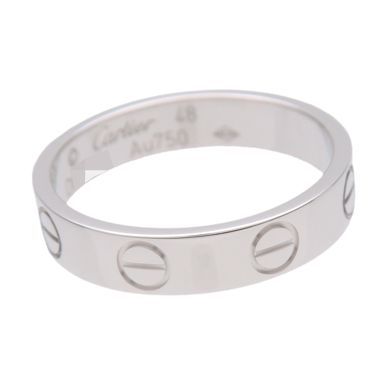 Cartier Mini Love Ring K18 750WG White Gold #48 US4.5 EU48 HK9.5