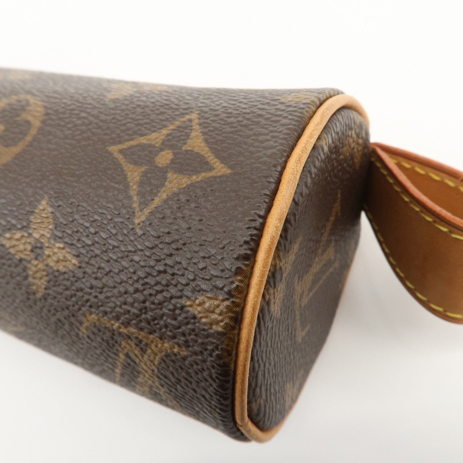 Louis Vuitton Monogram Trousse Ronde Pen Case Brown M47630