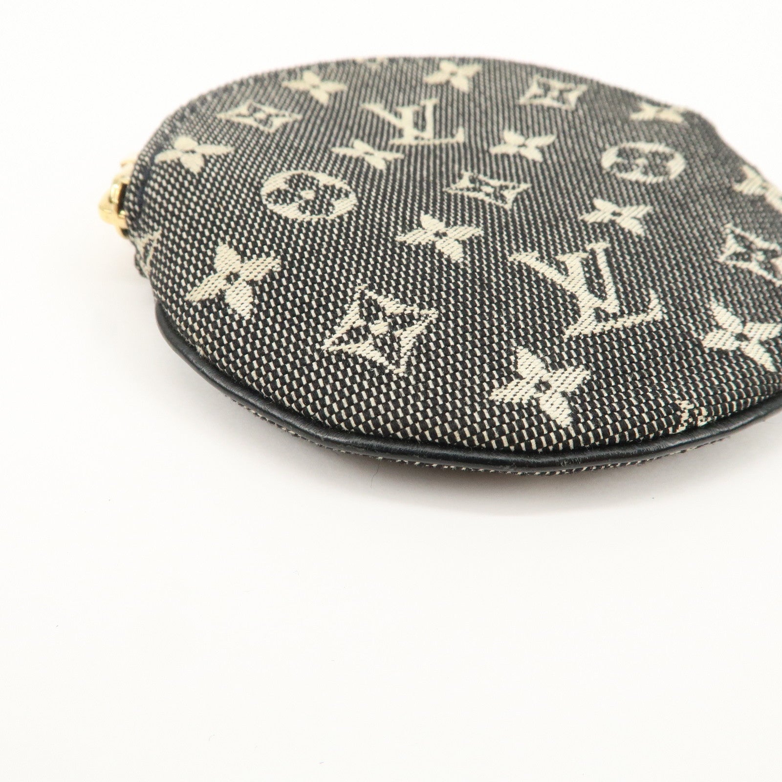 Louis Vuitton Monogram Mini Lin Porte Monnaie Round Coin Case M92453 Used