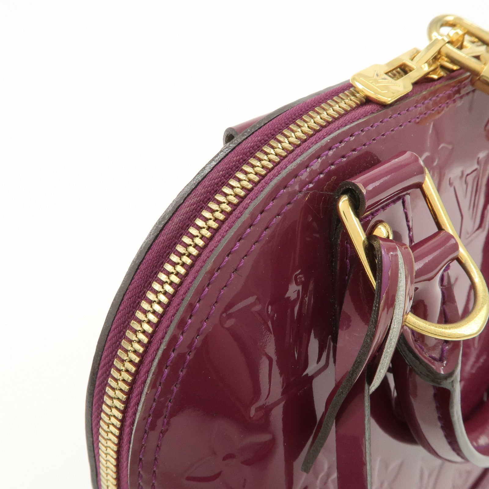 Louis Vuitton Monogram Vernis Alma BB 2Way Bag Magenta M50565