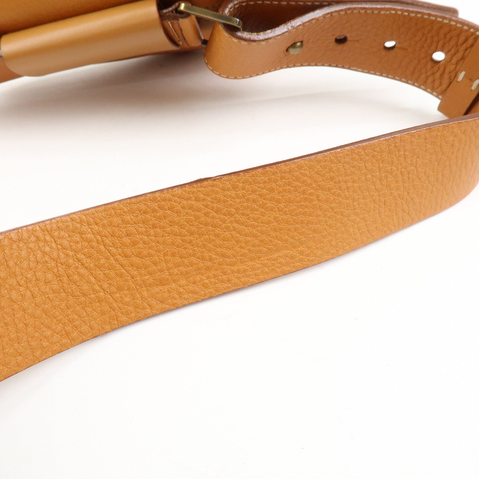 Christian Dior Saddle Leather Waist Bag Crossbody Bag Brown