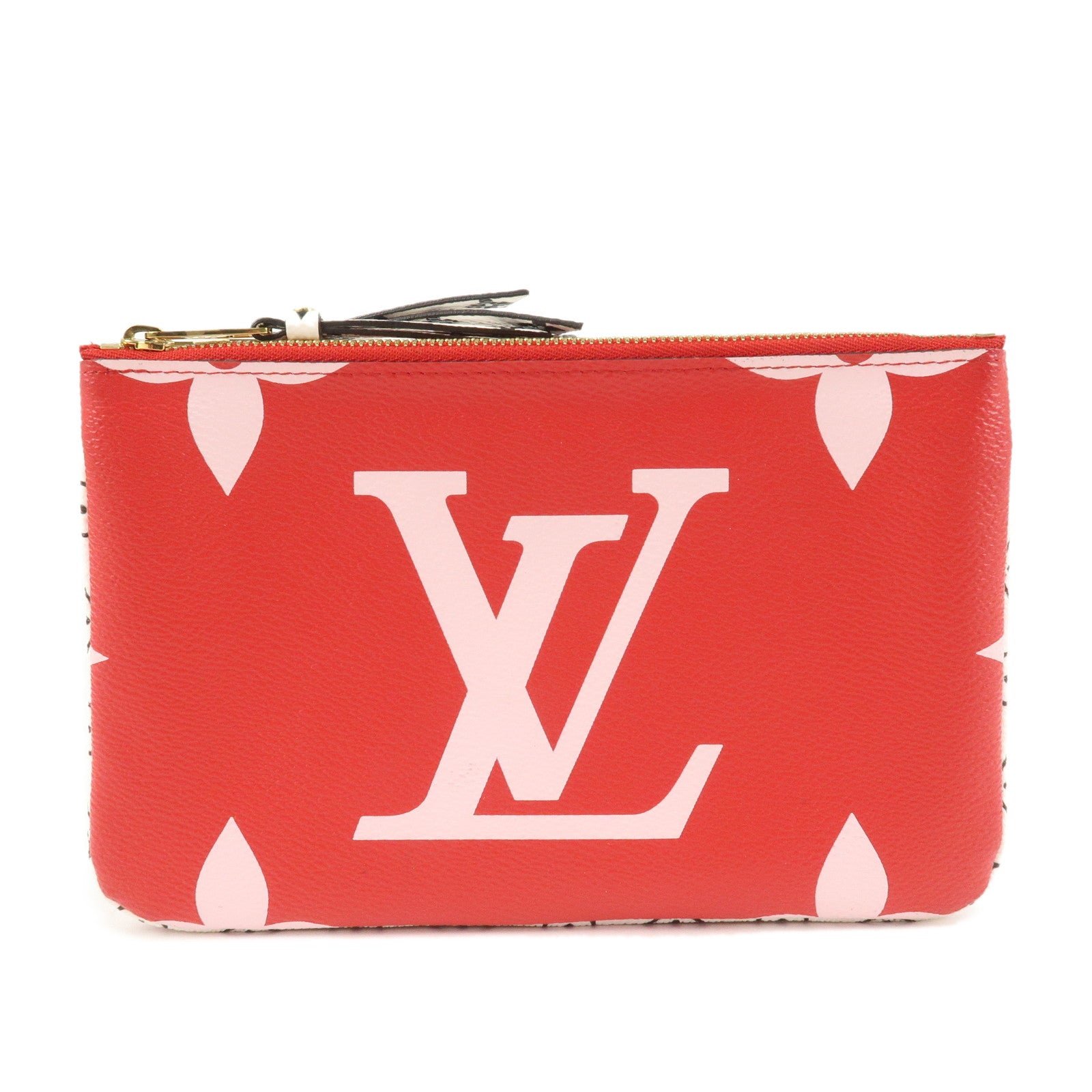 Louis Vuitton Monogram Giant Pochette Double Zip Pouch Rouge M67561 Used