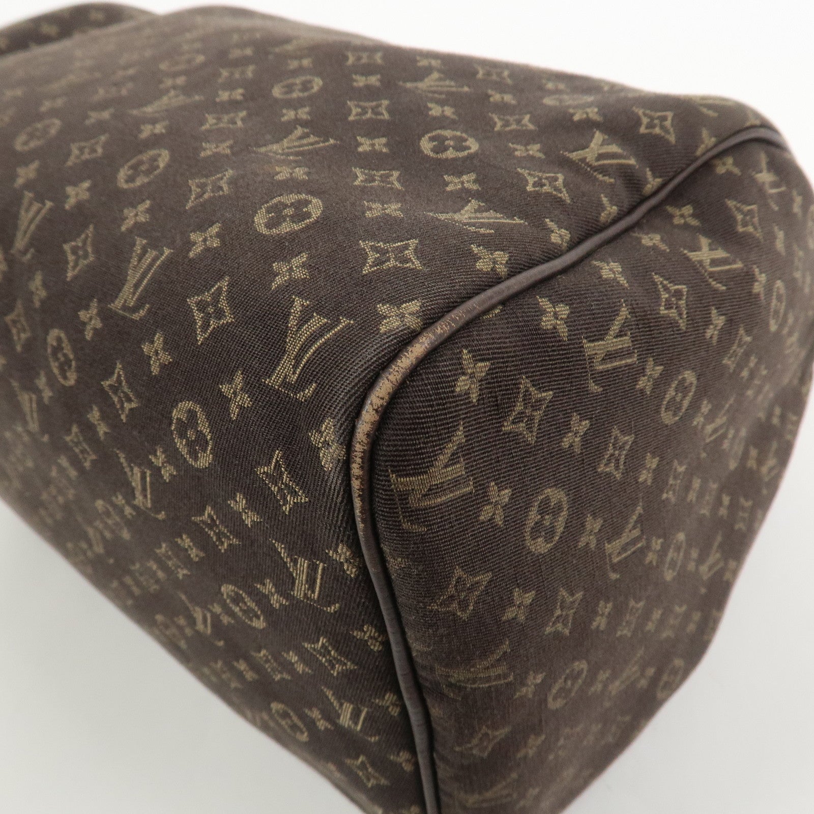 Louis Vuitton Monogram Mini Lin Speedy 30 Boston Bag Ebene M95224